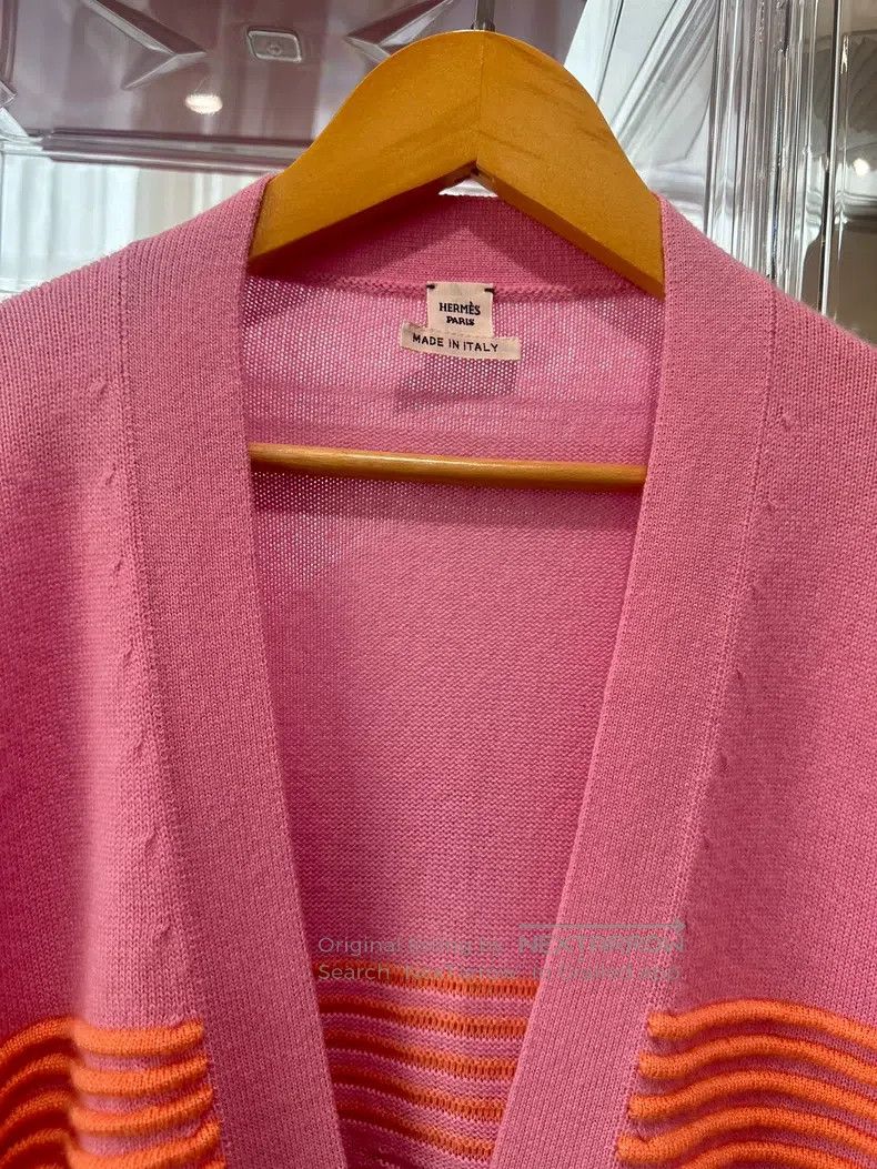 Hermes Hermes Pig Nose Long Knitted Cardigan Jacket Size XXS / US 00 / IT 34 - 6 Thumbnail