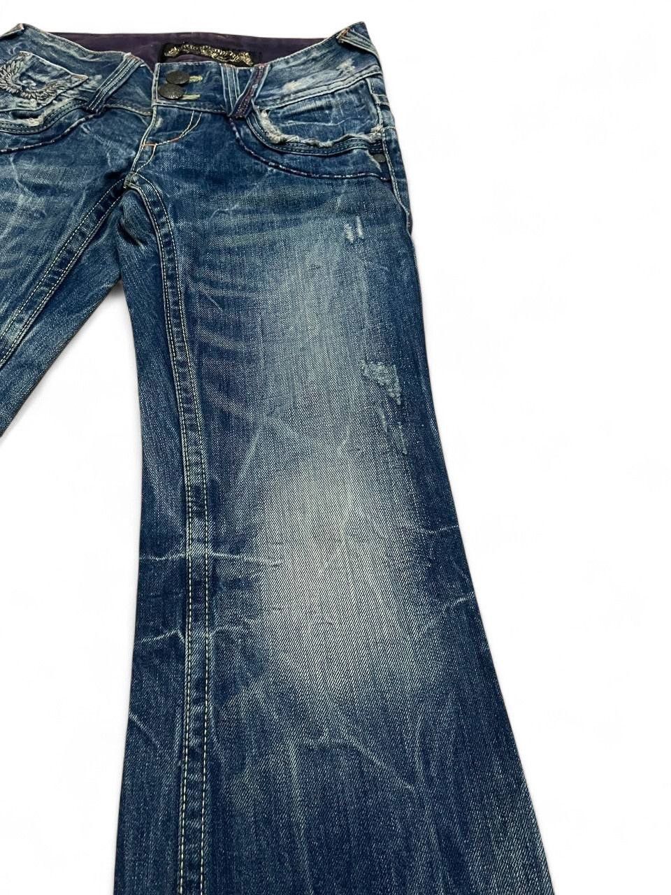 Japanese Brand Flared RedPepper Wings low rise distressed mud rusty bootcut Size US 29 - 6 Thumbnail