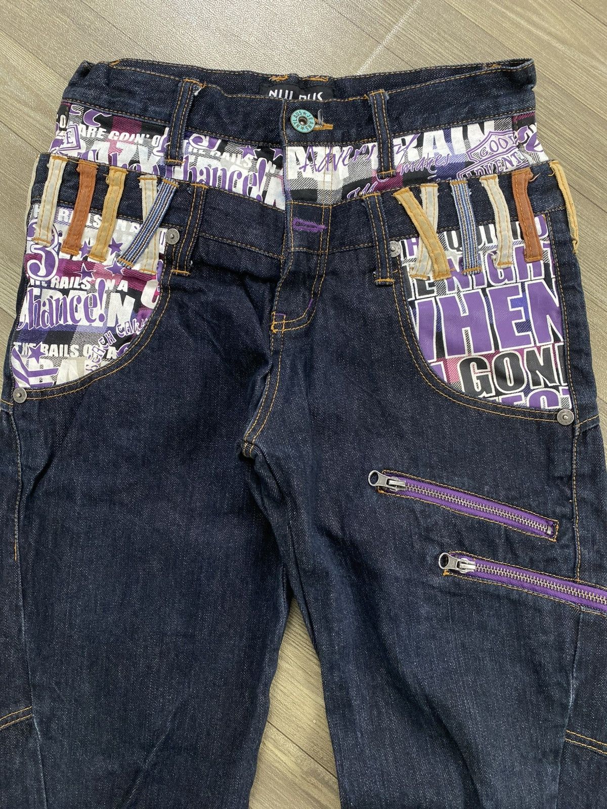 If Six Was Nine 2000s Nylaus Double Waist Multipocket Punk Lgb Style Jeans Size US 28 / EU 44 - 8 Thumbnail