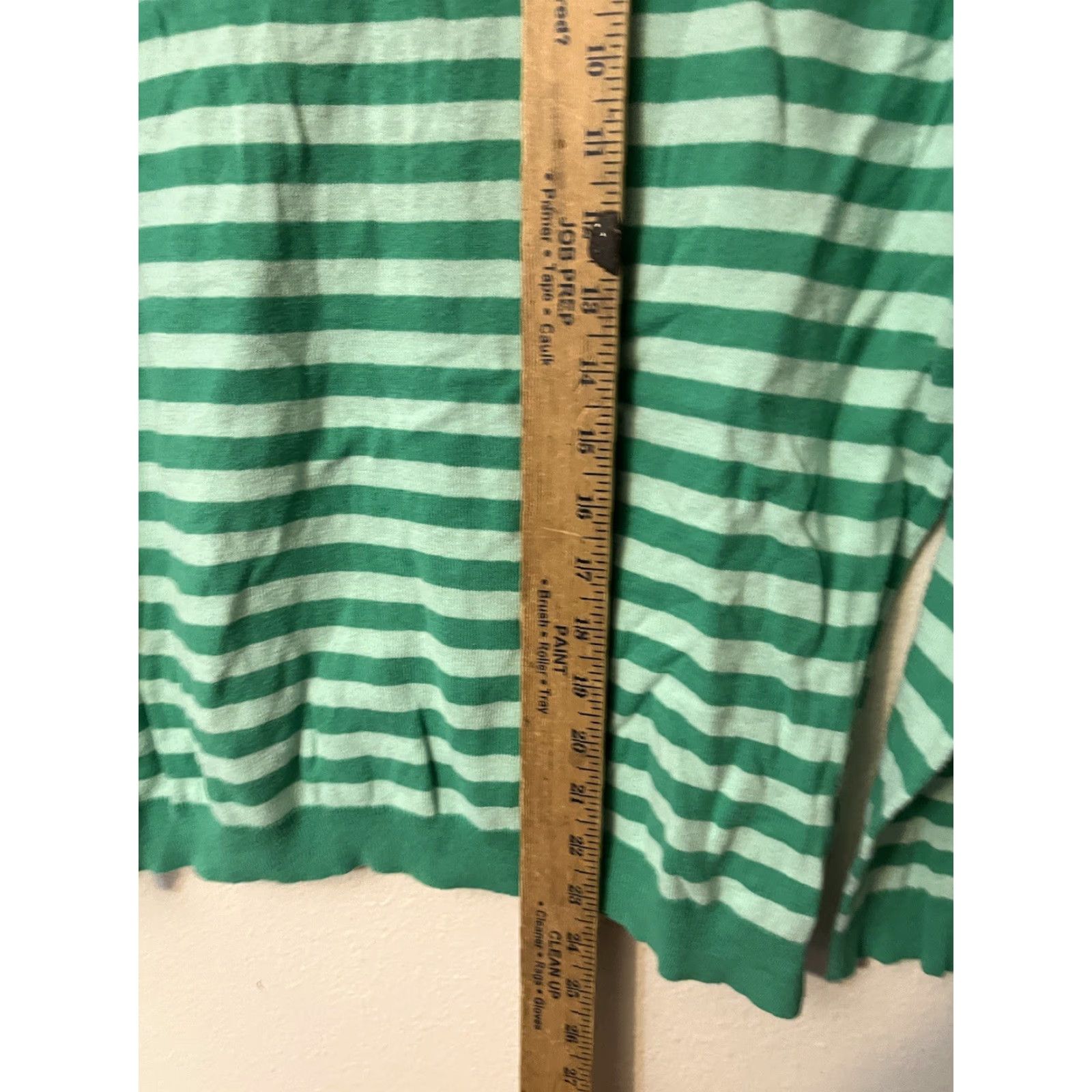 Old Navy Old Navy Womens Long Sleeve Crewneck Sweater L Green Striped Pullover Knit Shirt Womens Size L / US 10 / IT 46 - 4 Thumbnail