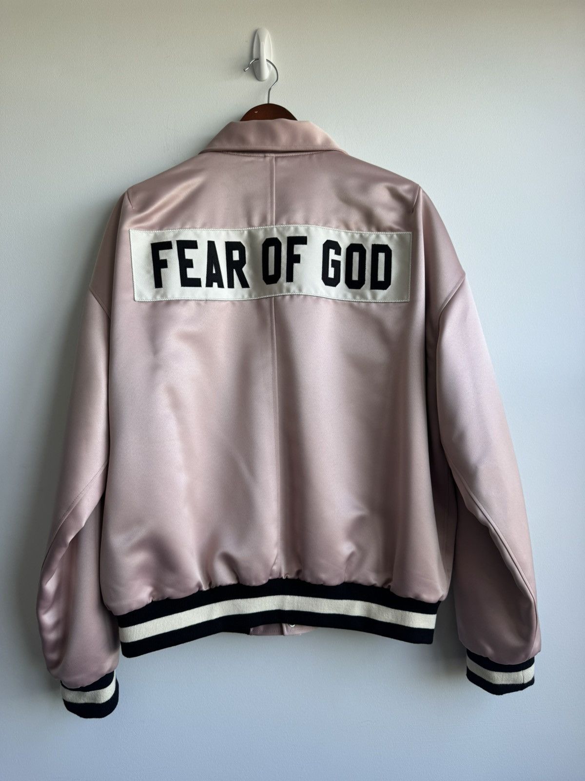 Fear of God fifth collection bomber jacker pink