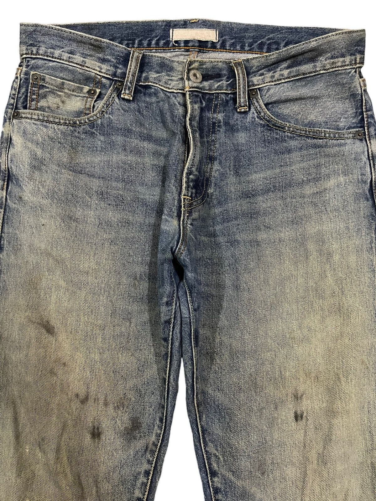 Uniqlo Vintage Japanese Uniqlo Selvage Blue Wash Distressed Jeans Size US 32 / EU 48 - 4 Thumbnail