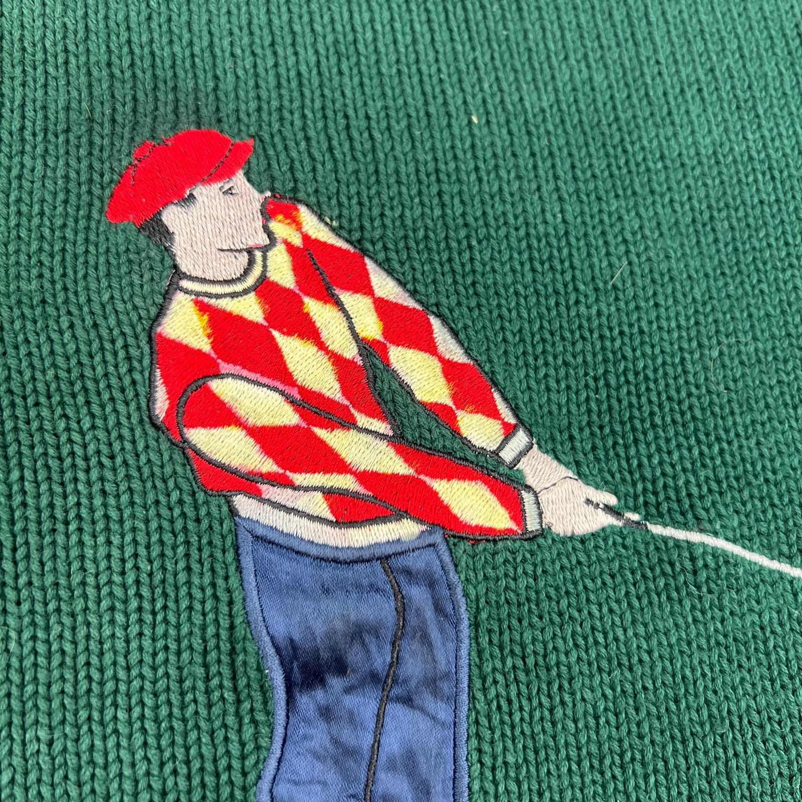 Izod × Vintage Vintage Izod Cotton Pine Green Pullover Crewneck Sweater Size US L / EU 52-54 / 3 - 7 Thumbnail