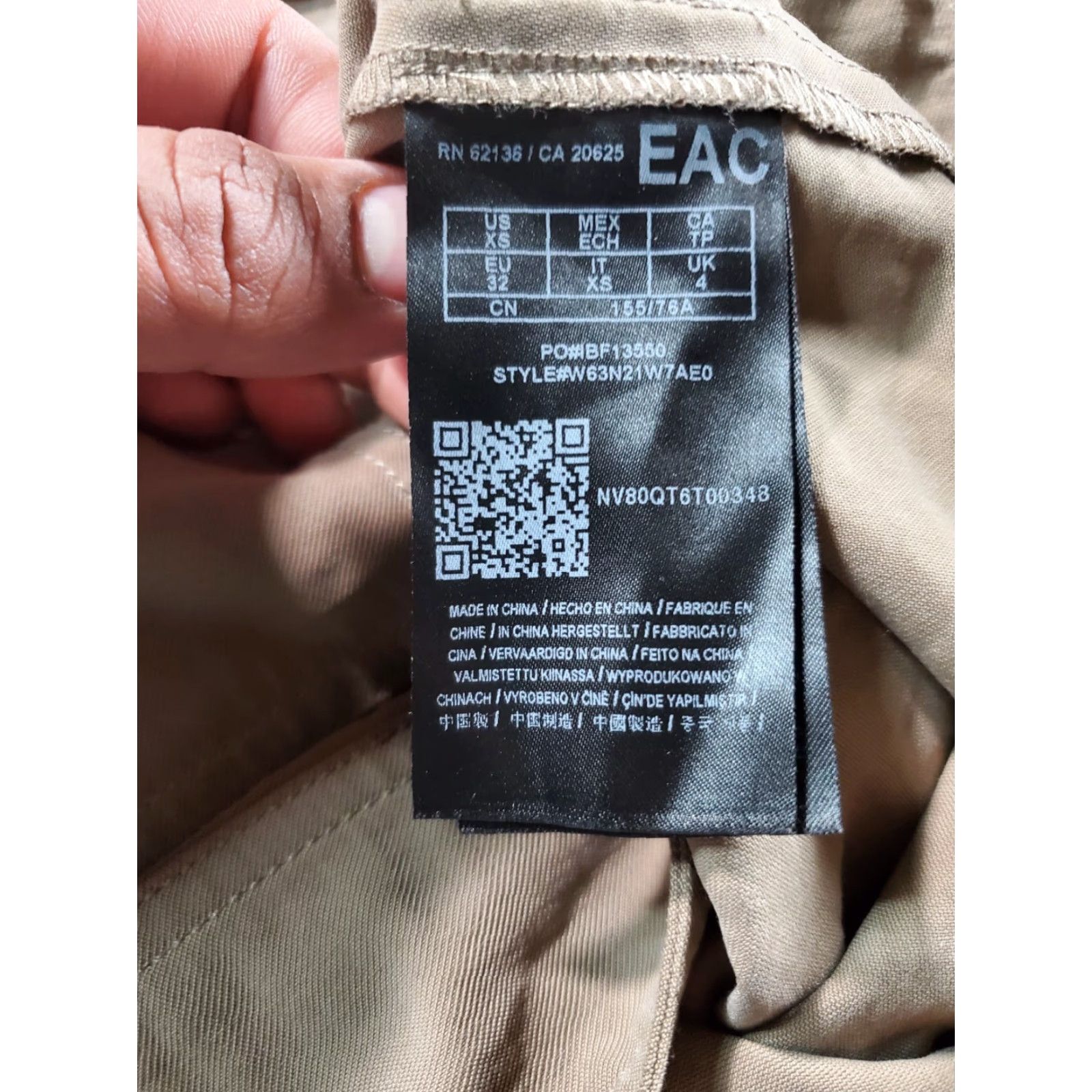 Guess GUESS Field Jacket XS Womens Brown Full Zip Pockets Military Jacket Rayon Blend Solid) Size XS / US 0-2 / IT 36-38 - 5 Thumbnail