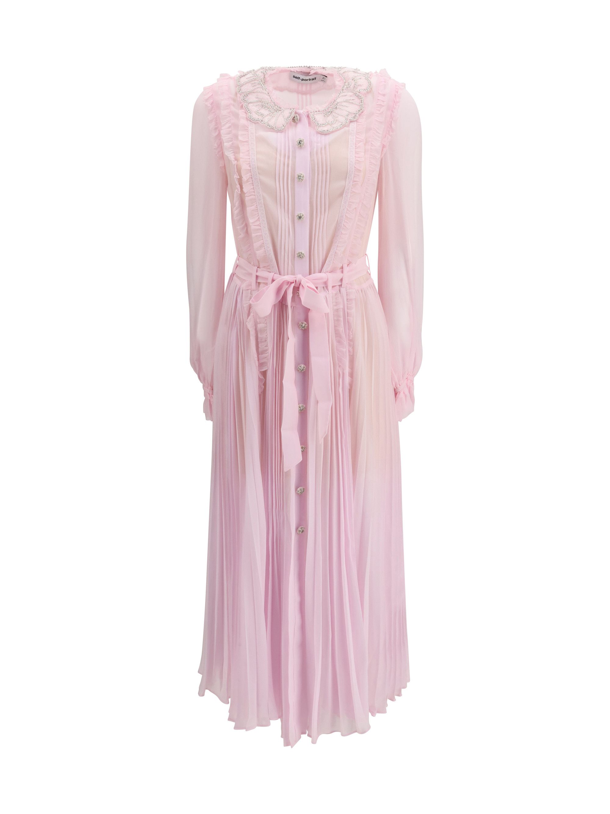 Self-Portrait Pleated georgette midi Dress Size M / US 6-8 / IT 42-44 - 1 Thumbnail