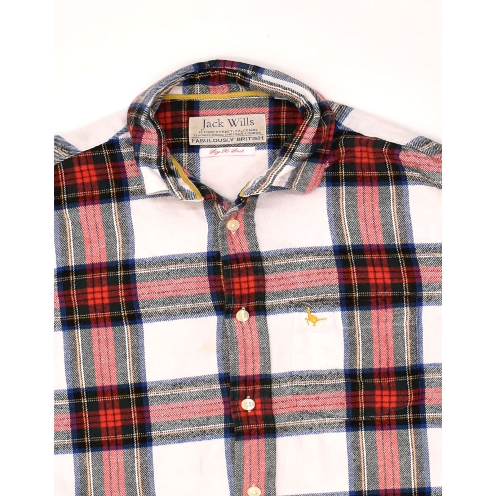 Jack Wills JACK WILLS Mens Flannel Shirt White Check Cotton XS Size US XS / EU 42 / 0 - 3 Thumbnail