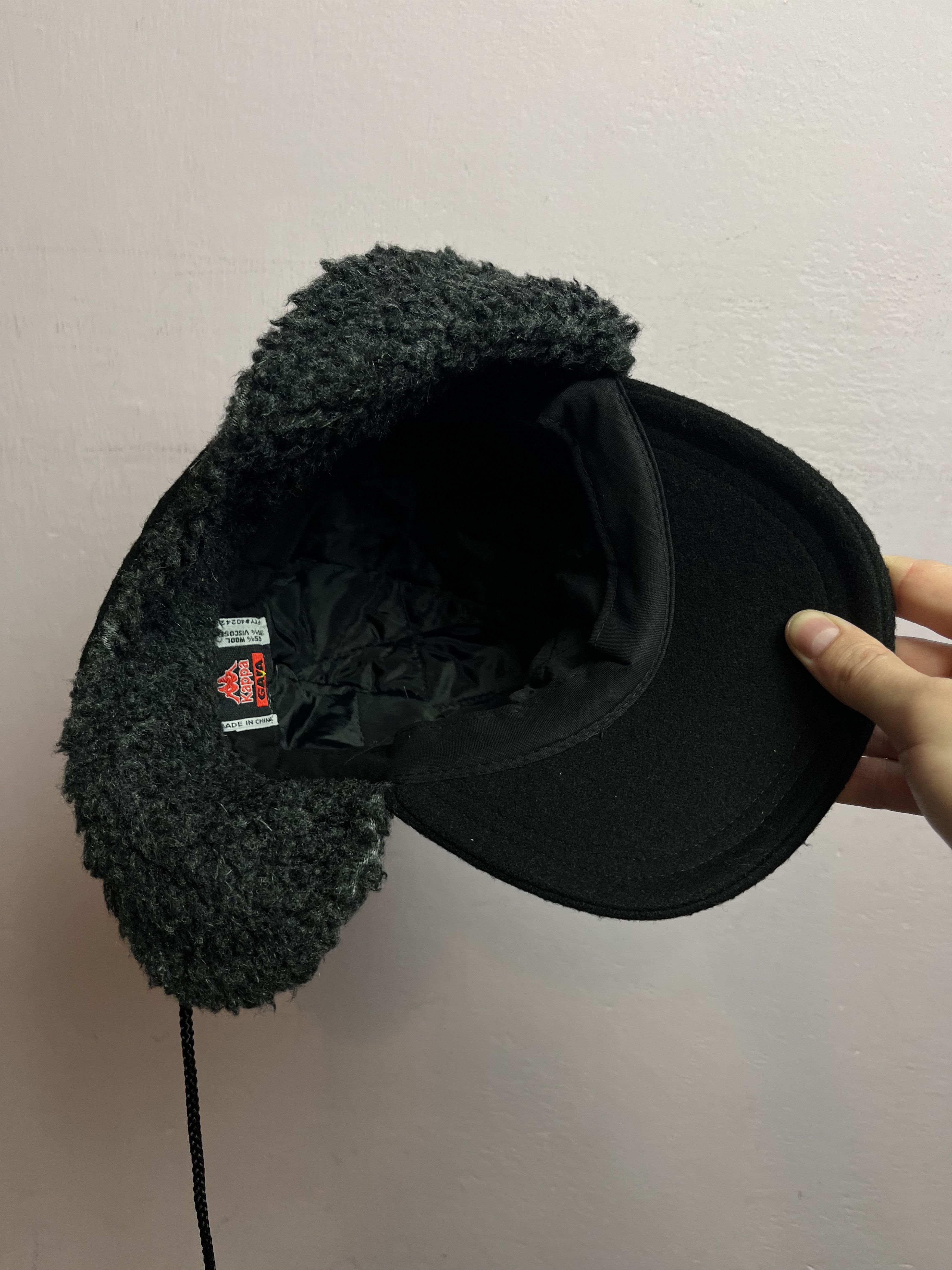 Kappa Vintage 90s Hat Kappa Juventus Wool Ushanka Sony Fleece Cap Size ONE SIZE - 7 Thumbnail