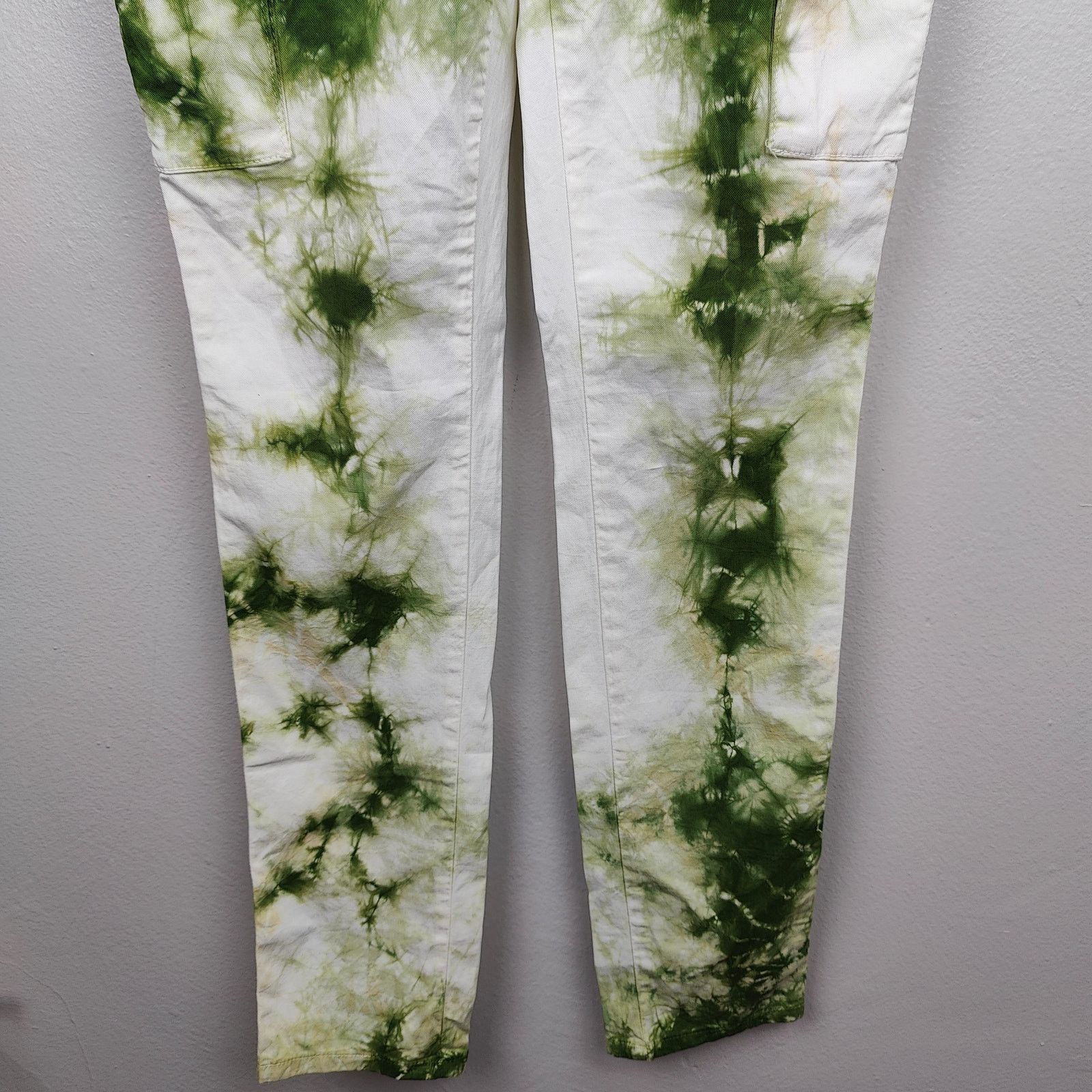 MONFRERE Monfrere Tie Dye Cargo Jeans Mens 30 White Green Size US 30 / EU 46 - 7 Thumbnail
