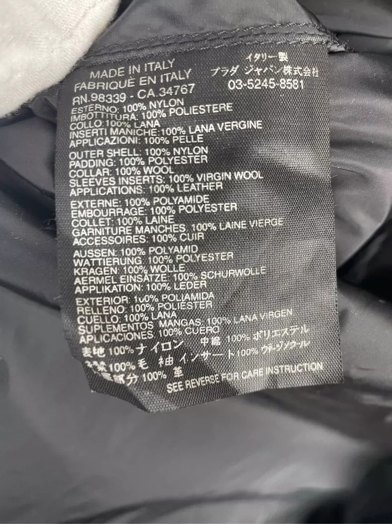 Prada PradaWool leather brand logo down coat 2503-Nextarrow Size US S / EU 44-46 / 1 - 5 Thumbnail