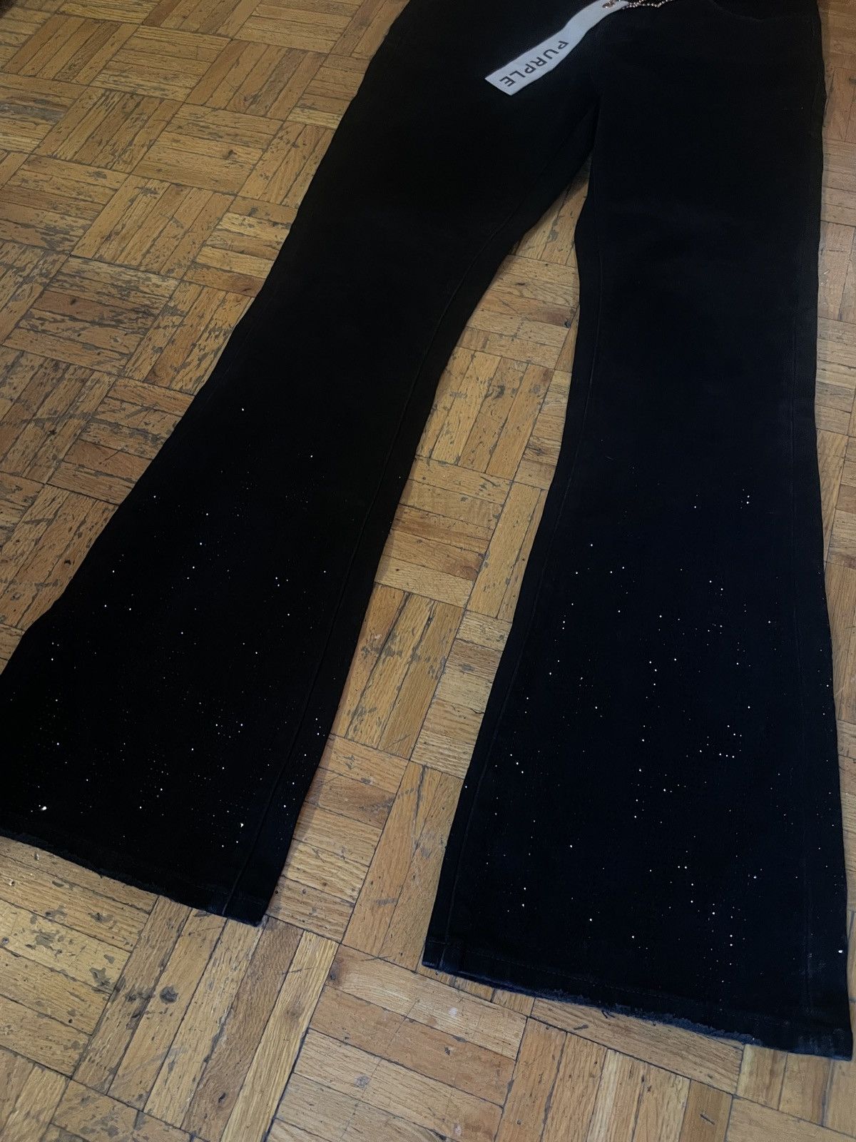 Purple Brand Purple Brand P004-FFBL Flamed Flare Black Size US 34 / EU 50 - 2 Thumbnail