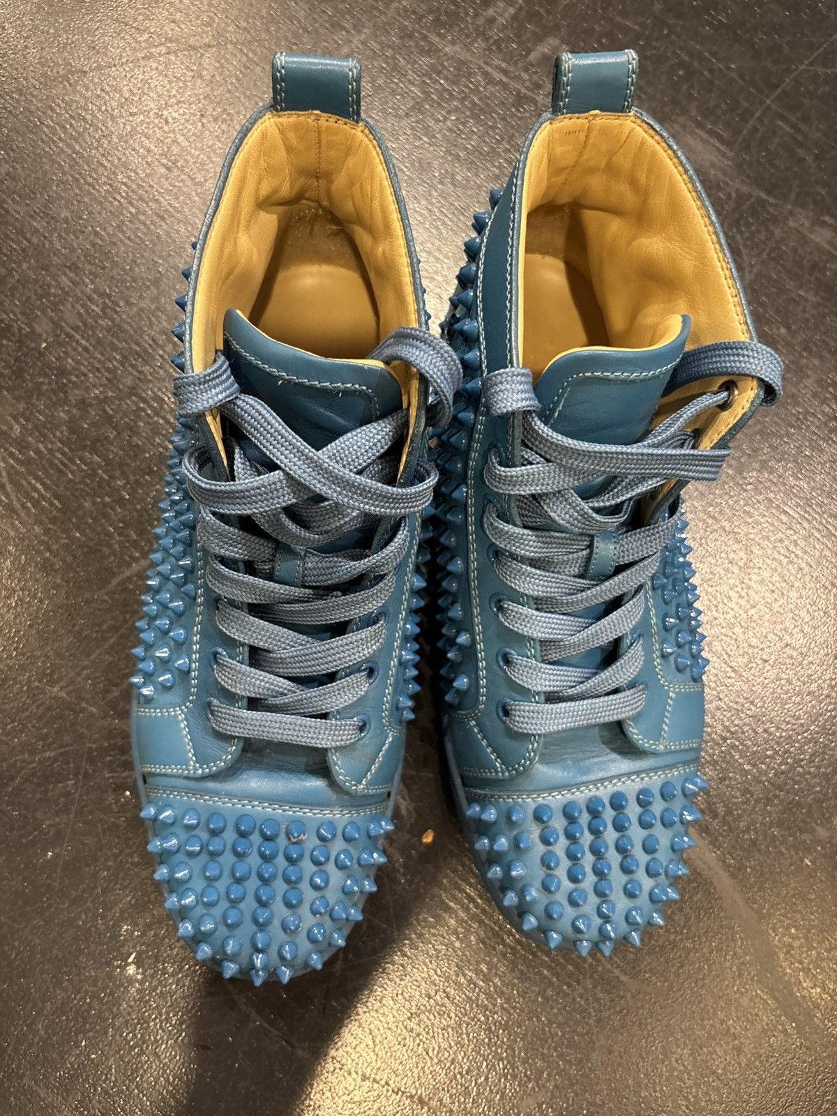 Christian Louboutin Christian Louboutin Spike Sneakers - Blue Size US 7 / EU 40 - 4 Thumbnail