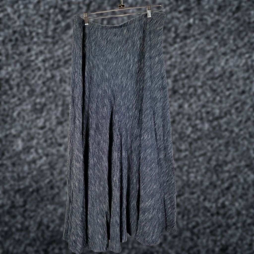 Soft Surroundings Soft Surroundings Skirt Maxi Striped Pull-On Blue White Womens L casual Bohemian Hippie 90s? Size 36" / US 14 / IT 50 - 1 Thumbnail