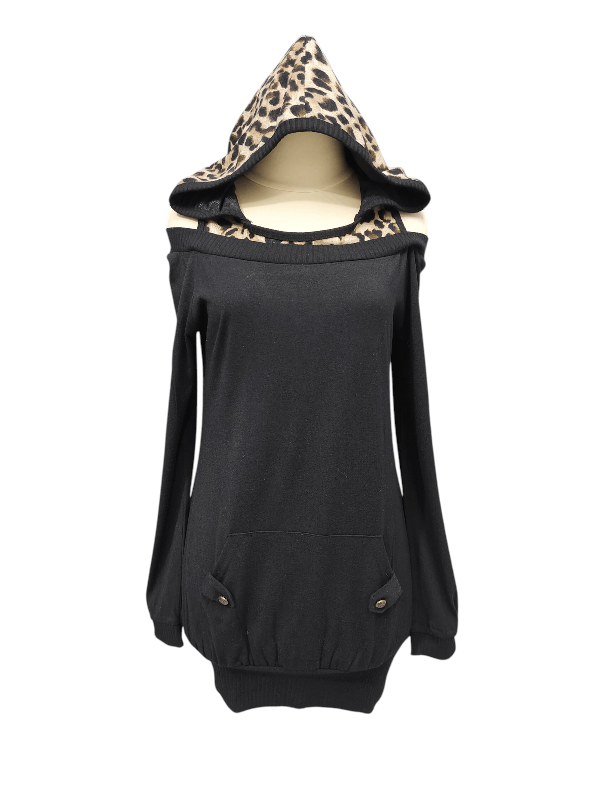 If Six Was Nine Flower Circle🇯🇵Punk Rock Gothic Off Shoulder Hoodie Size M / US 6-8 / IT 42-44 - 1 Thumbnail