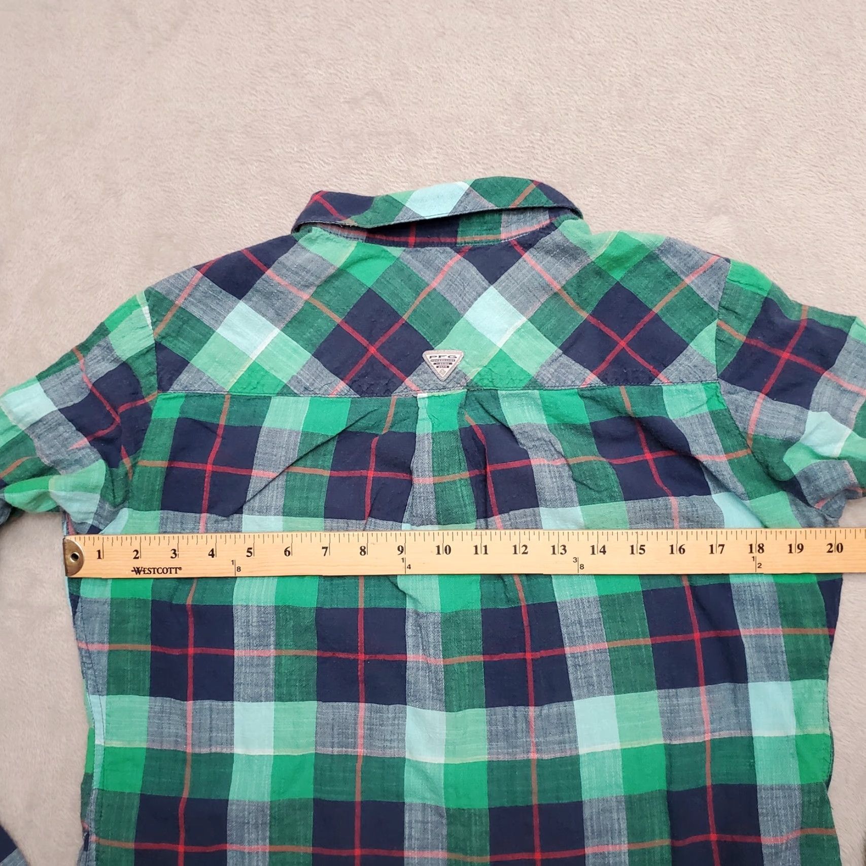 Vintage Columbia Shirt Women L Green Plaid Tunic Henley Polo Convertible Top Button-Up Casual Size L / US 10 / IT 46 - 8 Thumbnail