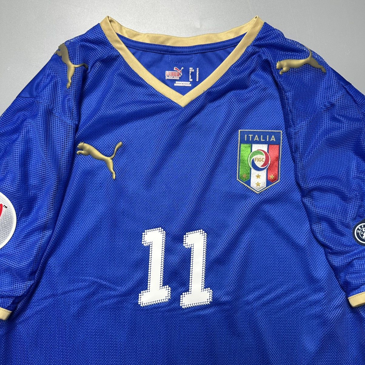 Puma ITALY PUMA 2008 EURO FOOTBALL HOME JERSEY #11 DI NATALE Size US M / EU 48-50 / 2 - 4 Thumbnail