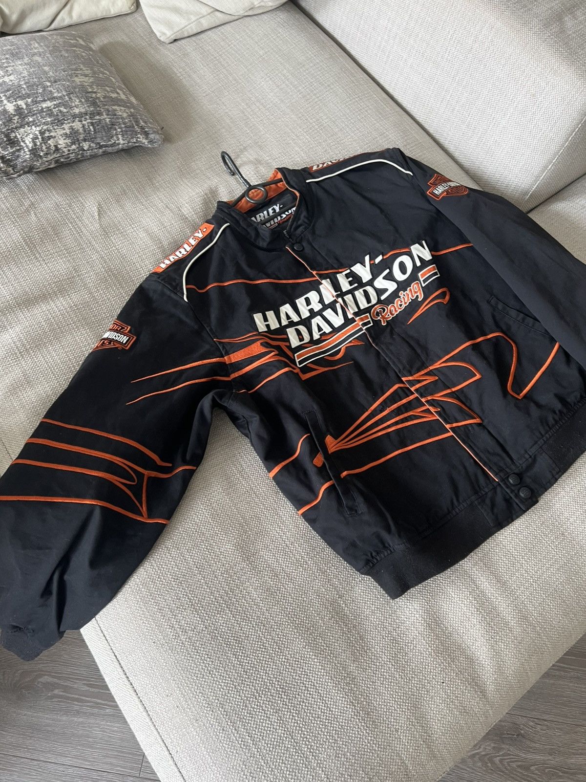 Harley Davidson × Vintage Vintage 💥 Harley Davidson Racing Jacket Size US XL / EU 56 / 4 - 9 Thumbnail