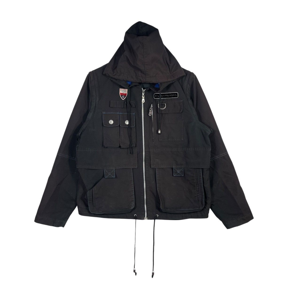Vintage Vintage Garbasus Angelo Japan Tactical Utility Hooded Jacket Size US M / EU 48-50 / 2 - 1 Thumbnail