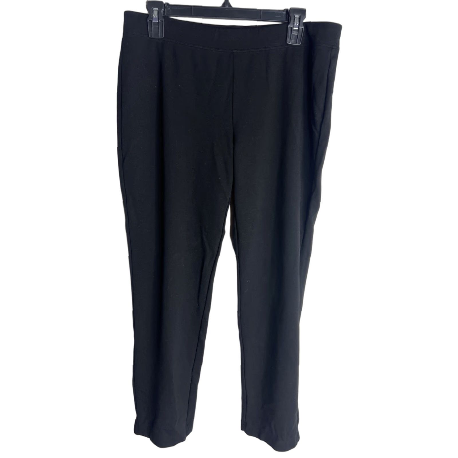 Eileen Fisher Eileen Fisher Jogger Pants Women Medium Black Tencel Spandex Pleated High Rise Slouchy Jersey Knit Tapered Leg Casual Loungeable EUC Size M / US 6-8 / IT 42-44 - 1 Thumbnail