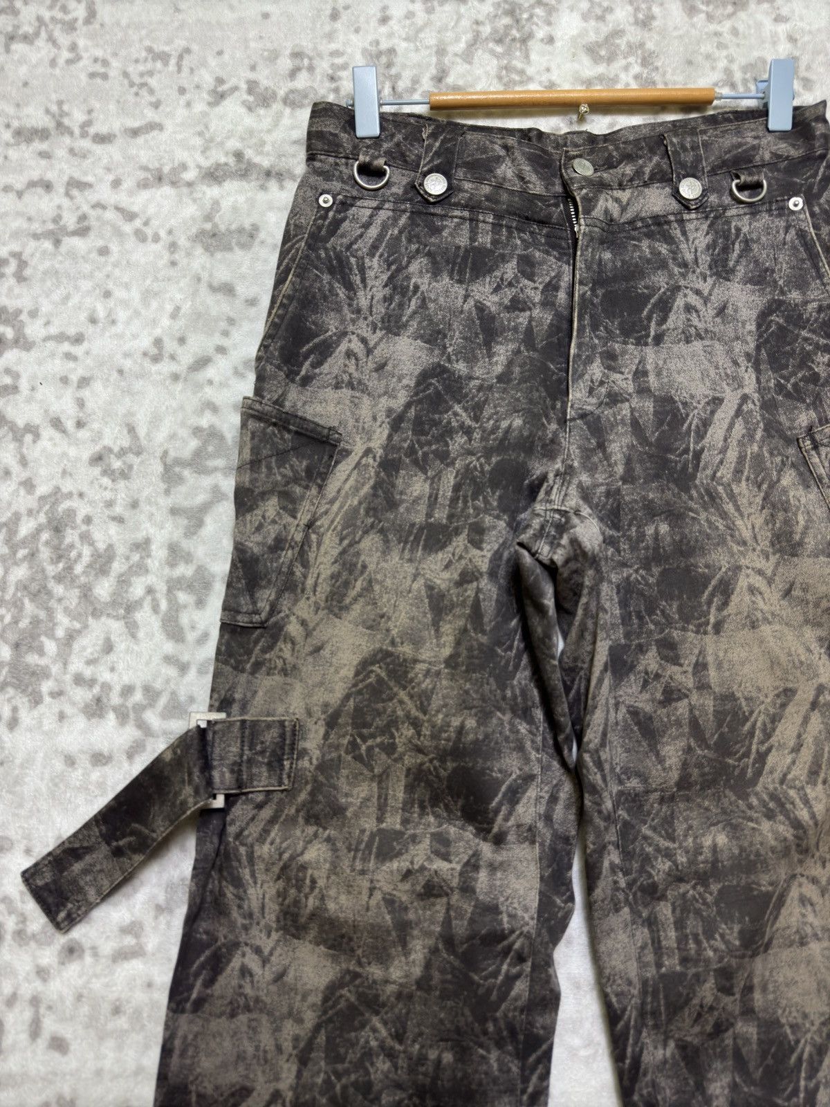 Hysteric Glamour Y2K Slash Number Smoked Bondage Cargo Pants Japanese Punk Size US 28 / EU 44 - 4 Thumbnail
