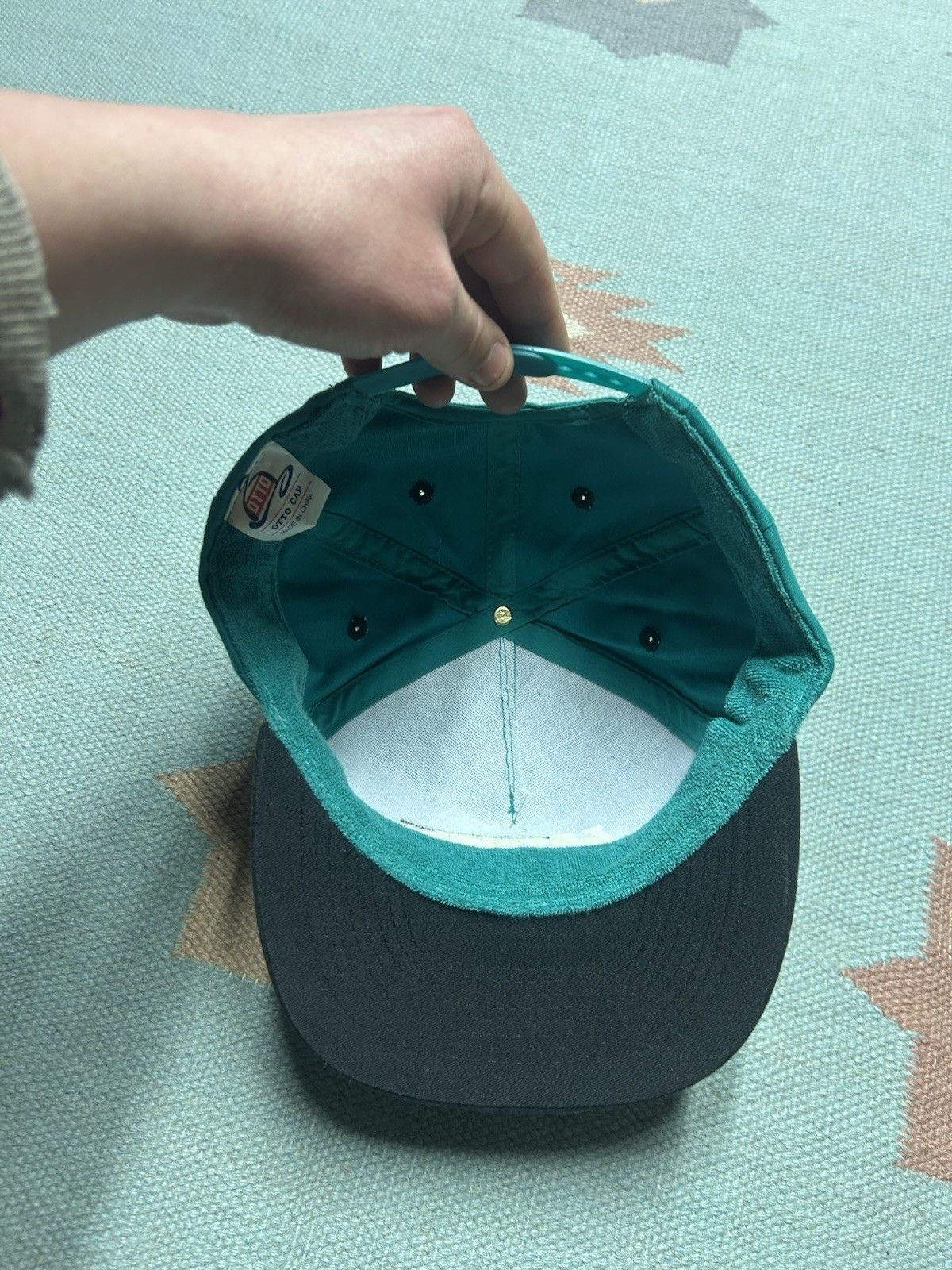 Vintage Vintage SnapBack hat Huron siding window door Michigan teal Size ONE SIZE - 5 Thumbnail