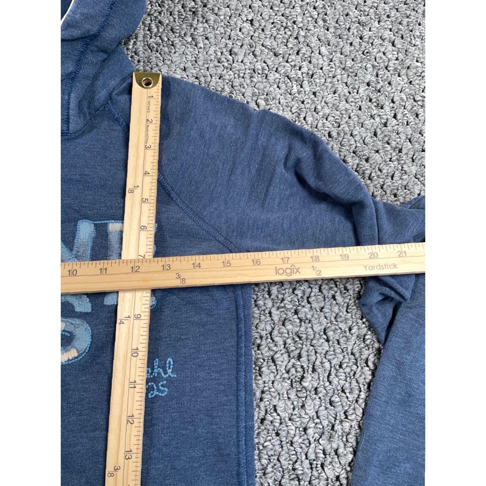 Vintage Ruehl 925 Jane Street Zip Hoodie Women's M Blue Embroidered Full Zip Hoodie (flaw) Size M / US 6-8 / IT 42-44 - 6 Thumbnail