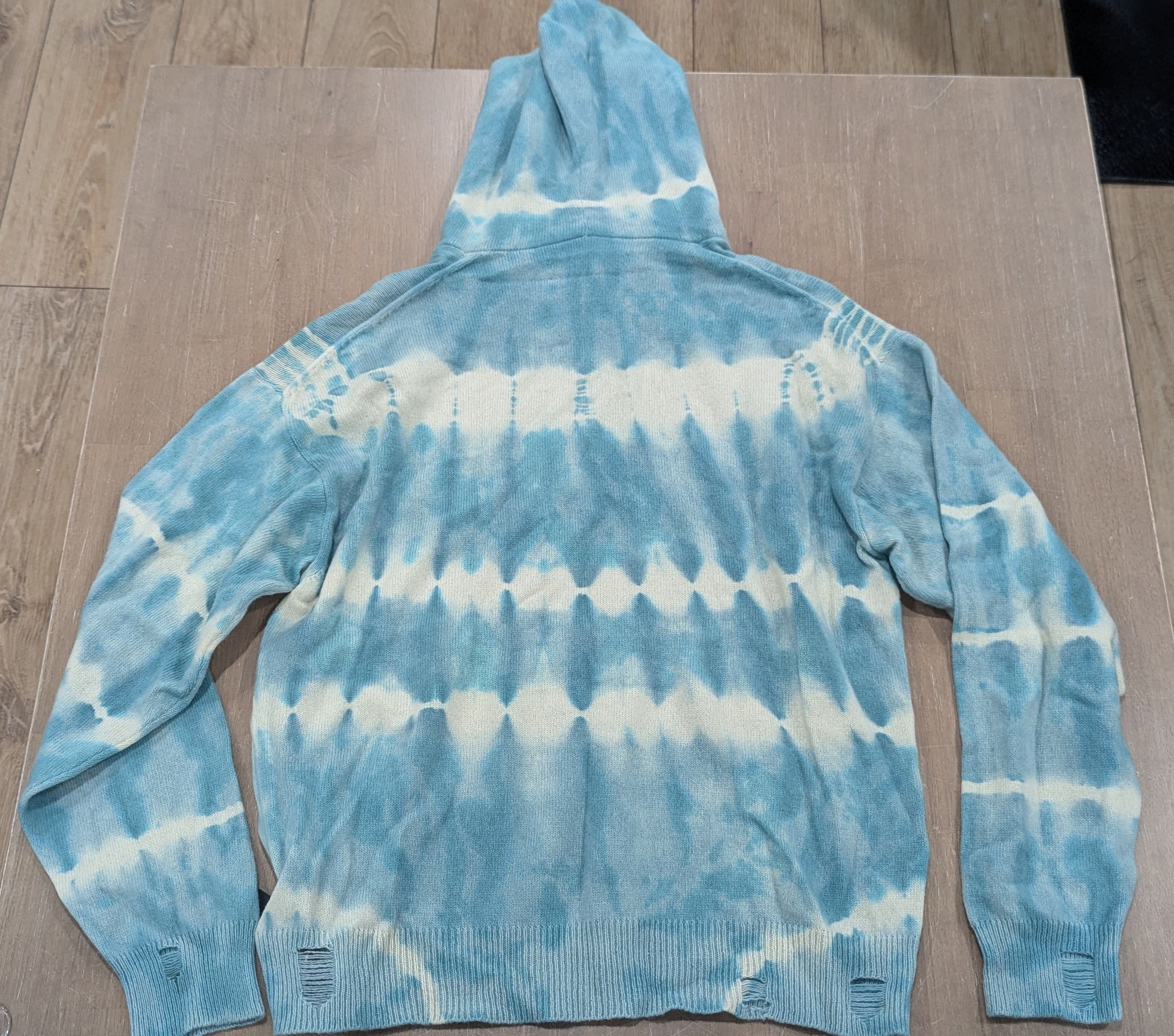 Amiri AMIRI MA Tie-Dye Pullover Cashmere Hoodie Sea Blue Medium Size US M / EU 48-50 / 2 - 4 Thumbnail