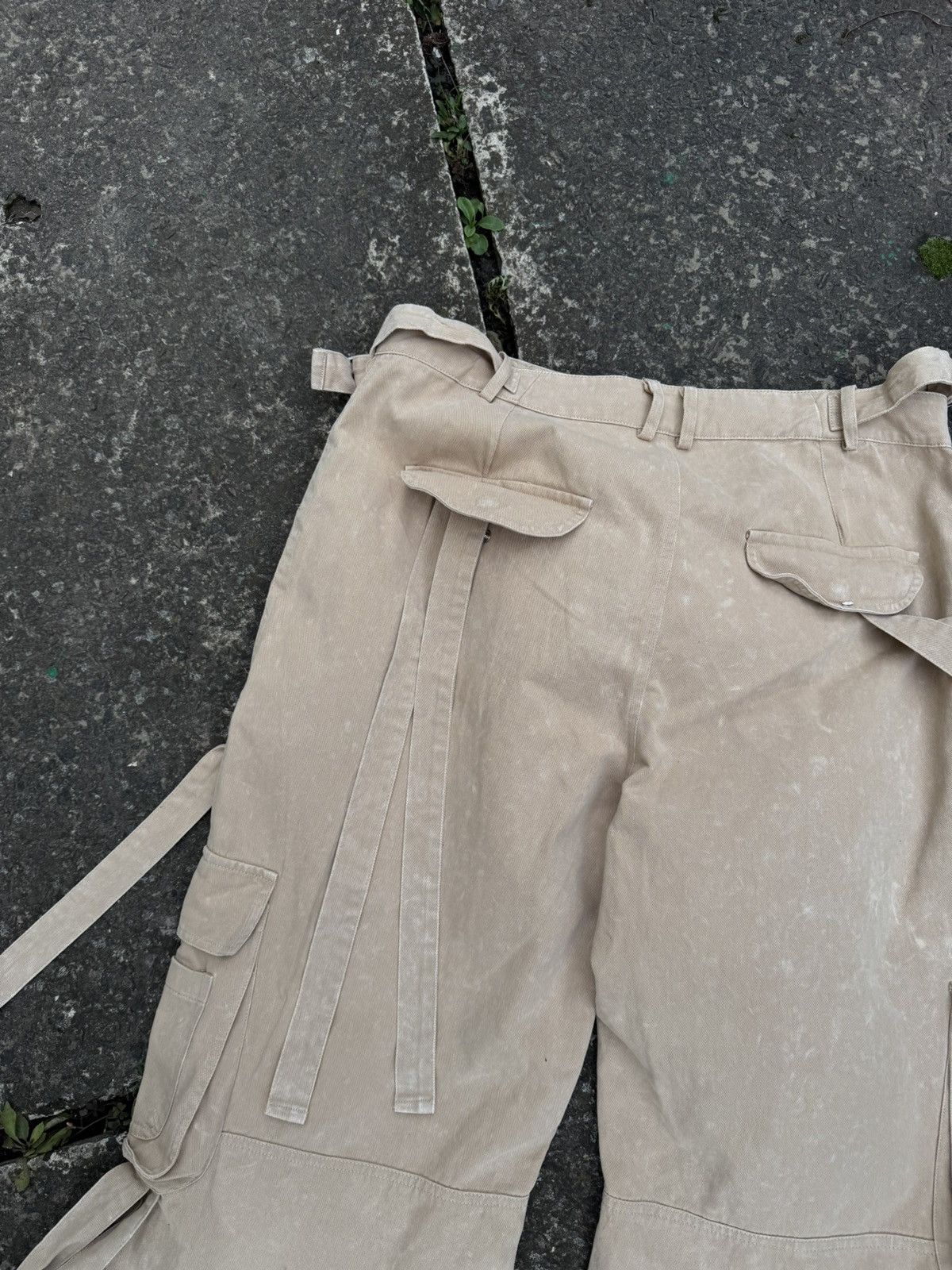 Japanese Brand Avant Garde Rick Owen’s Style Bondage Stripe Cargo Pants Y2K Size 34" / US 12 / IT 48 - 12 Thumbnail