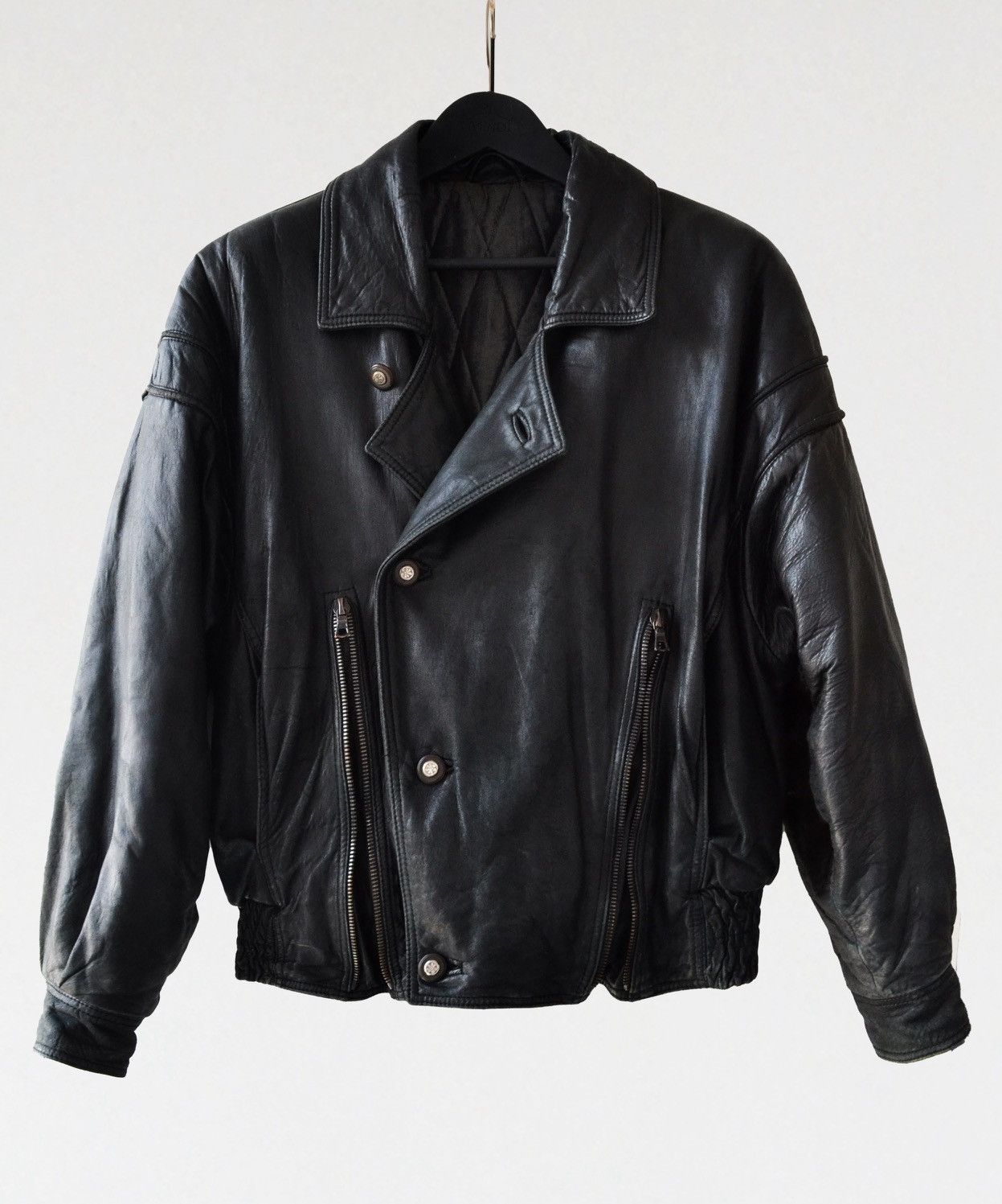 Ruffo Research RUFFO Leather Jacket Black Bomber Vintage 90s RAF SIMONS Size US M / EU 48-50 / 2 - 5 Thumbnail