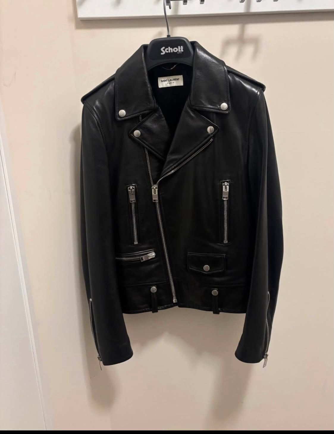 Hedi Slimane × Saint Laurent Paris 13ss Cafe Racer Leather Jacket
