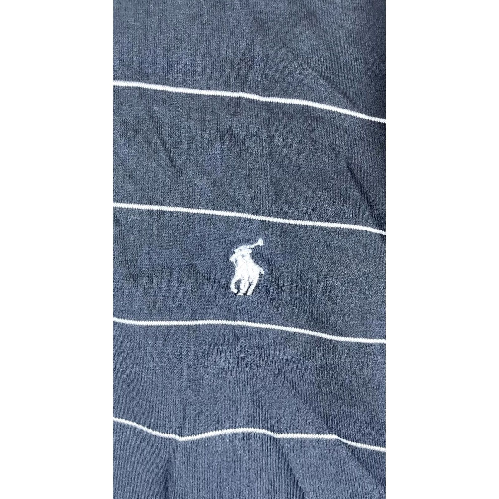 Polo Ralph Lauren Polo Ralph Lauren Polo Shirt Mens Medium Blue Stripe Golf Long Sleeve Size US M / EU 48-50 / 2 - 2 Thumbnail