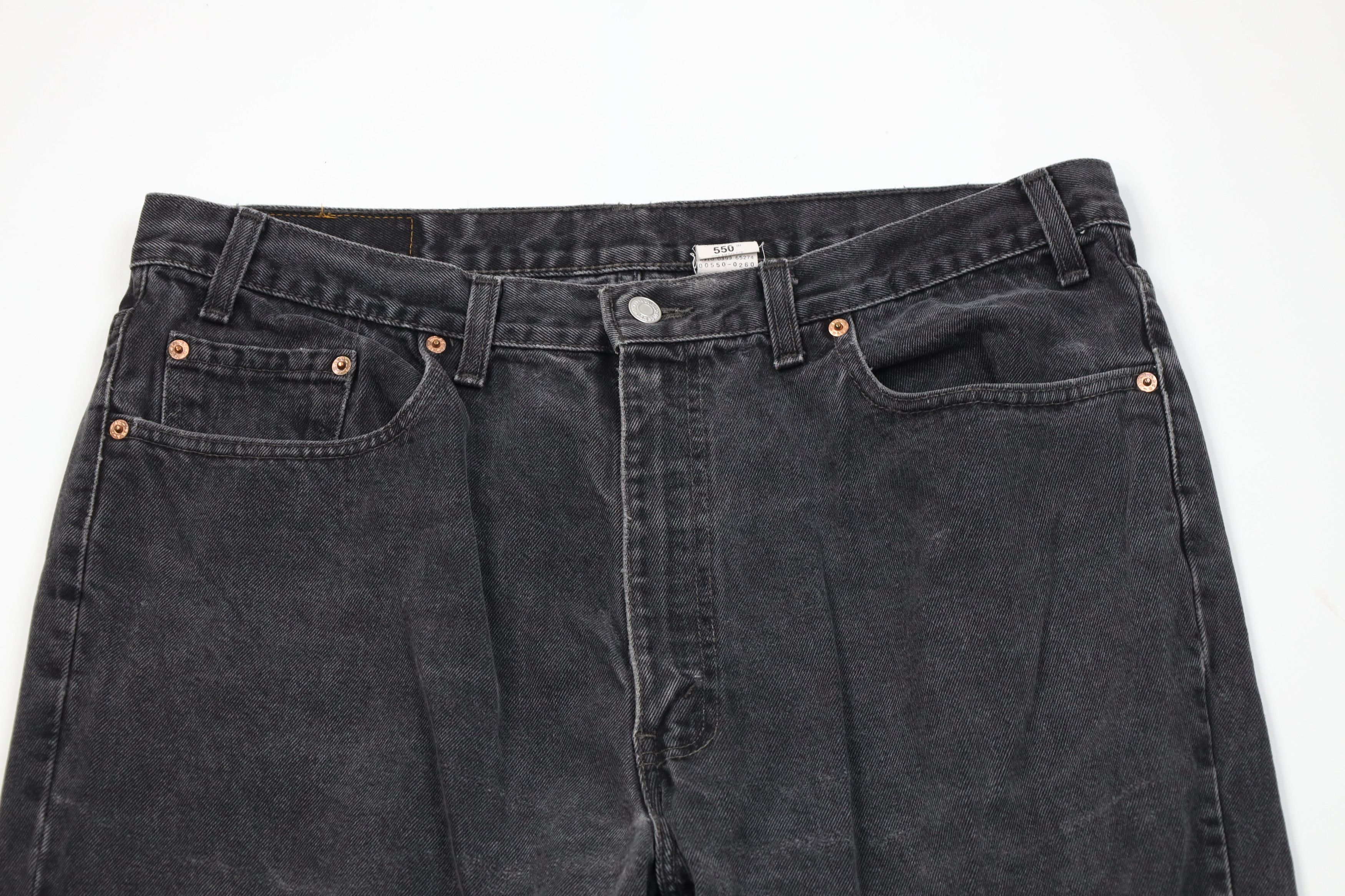 Levi's Vintage 90s Levis 550 Relaxed Fit Denim Jeans Black Cotton Size US 40 / EU 56 - 2 Thumbnail