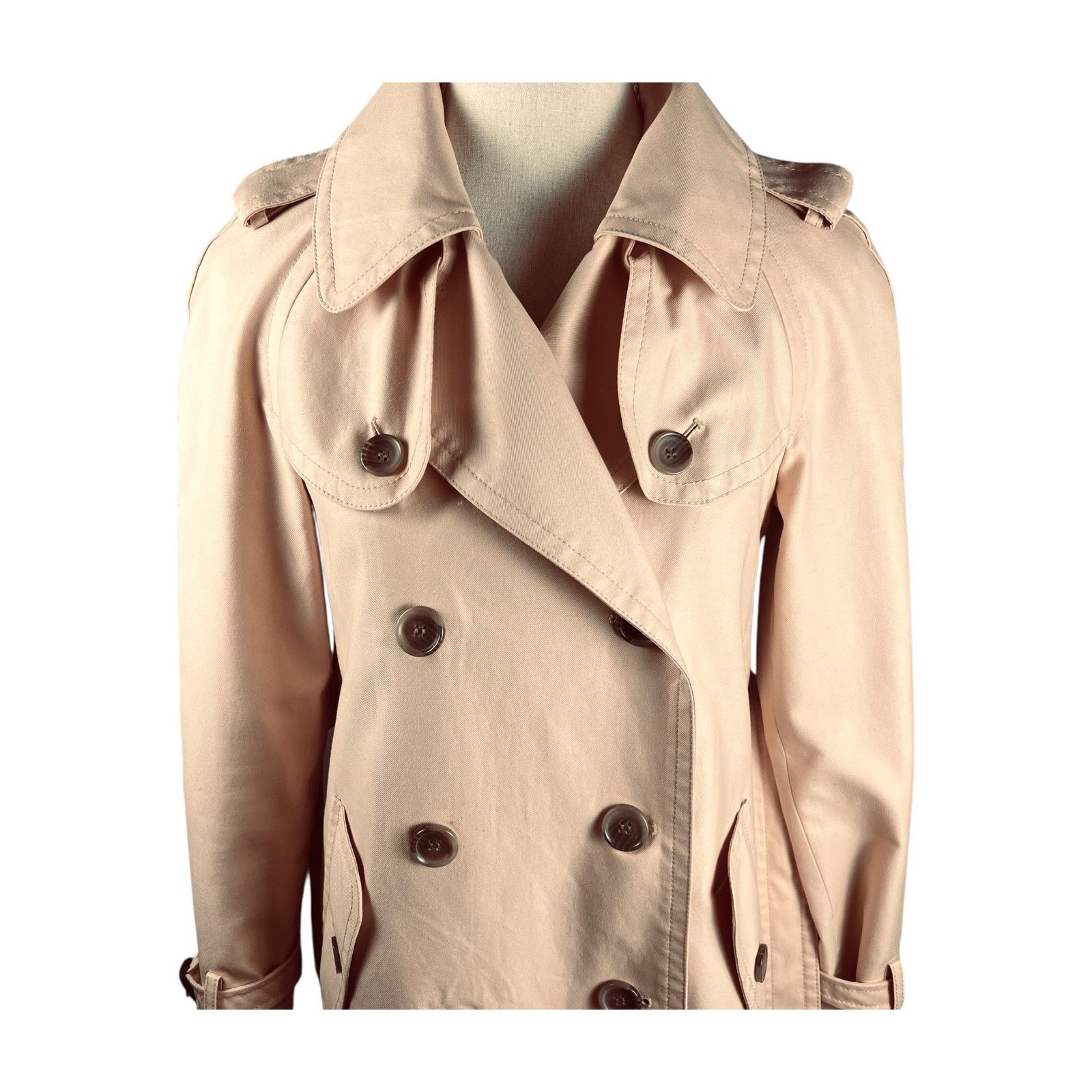 Coach Coach Quartz Pink Double Breasted Belted Trench Coat Size 4 Size S / US 4 / IT 40 - 2 Thumbnail