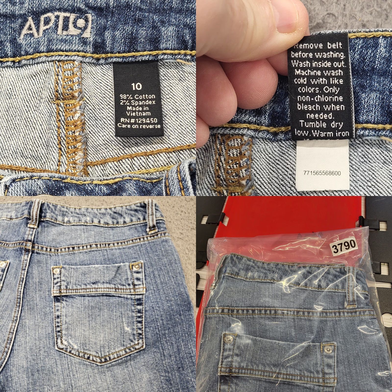 Apt. 9 Apt. 9 Shorts Denim Blue Women's Size 10 Bermuda Distressed Cuffed Casual 90s Size 32" / US 10 / IT 46 - 9 Thumbnail
