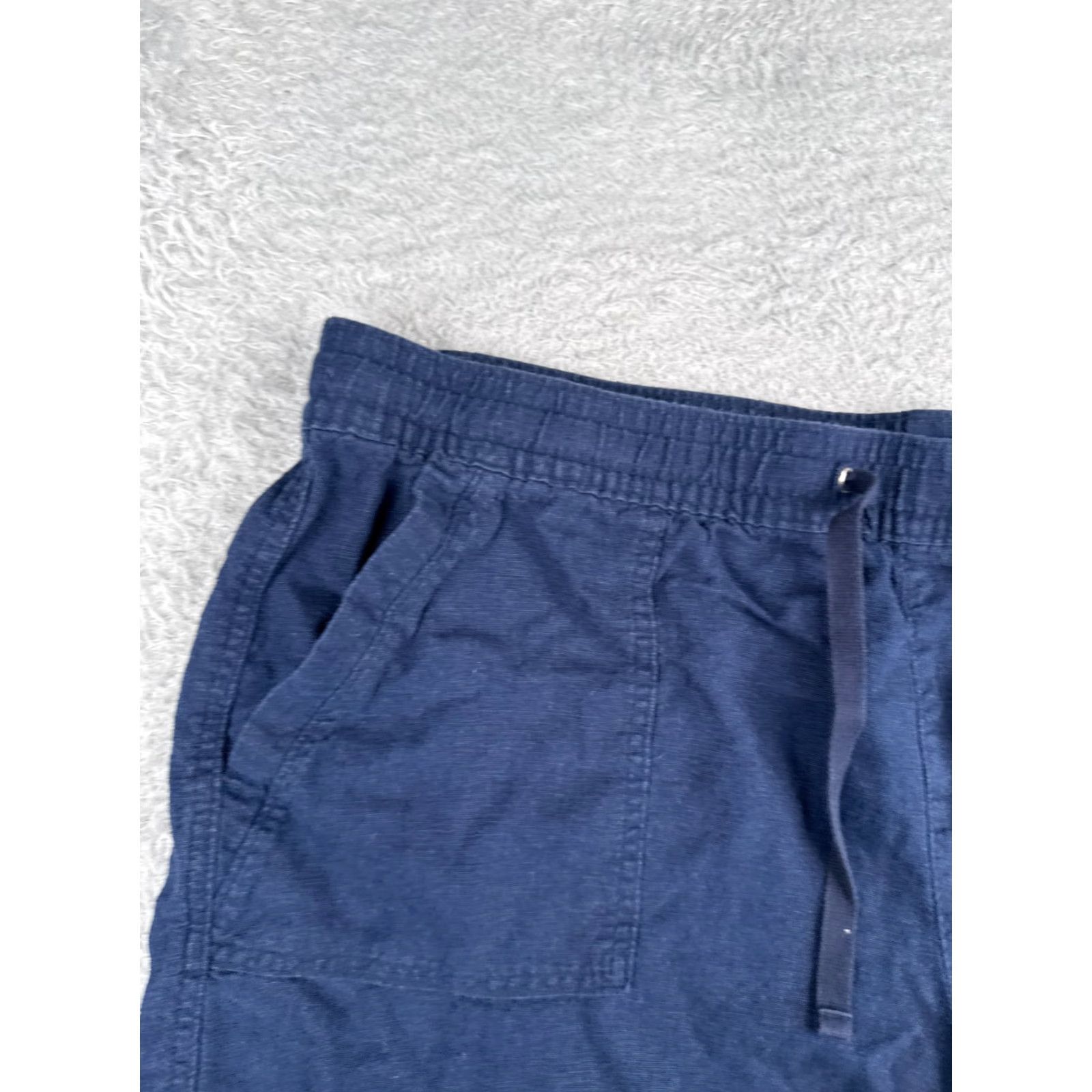 Nautica Nautica Jeans Shorts Women 2XL Blue Linen Blend Pull On Stretch Size 40" / US 18 - 4 Thumbnail