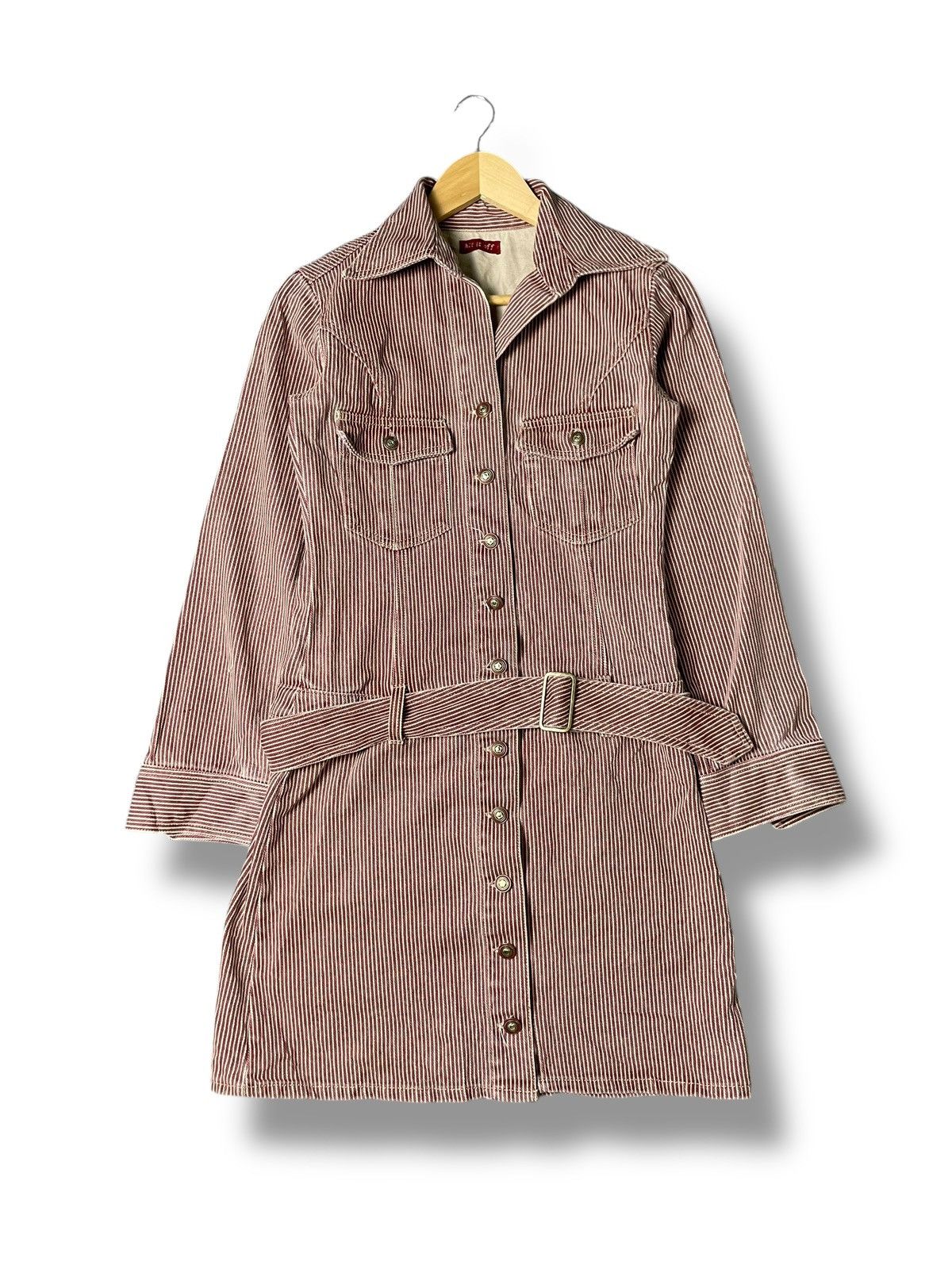 Japanese Brand × Vintage Hit It Off Brand Button Belted Jacket (73) Size US XXS / EU 40 - 1 Thumbnail