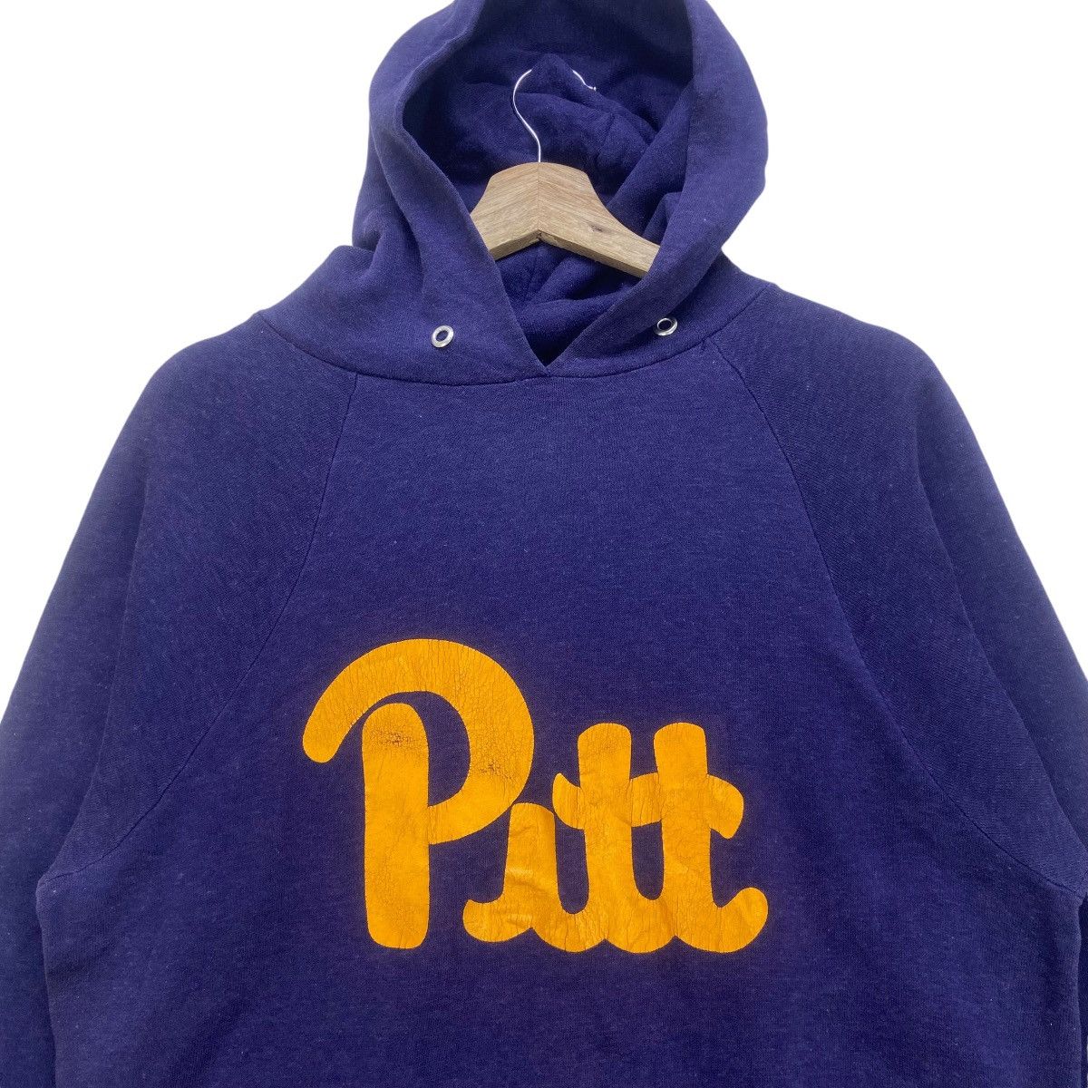 Vintage Vintage 80s Pittsburgh Pullover Hoodie Sweatshirt Size US L / EU 52-54 / 3 - 3 Thumbnail