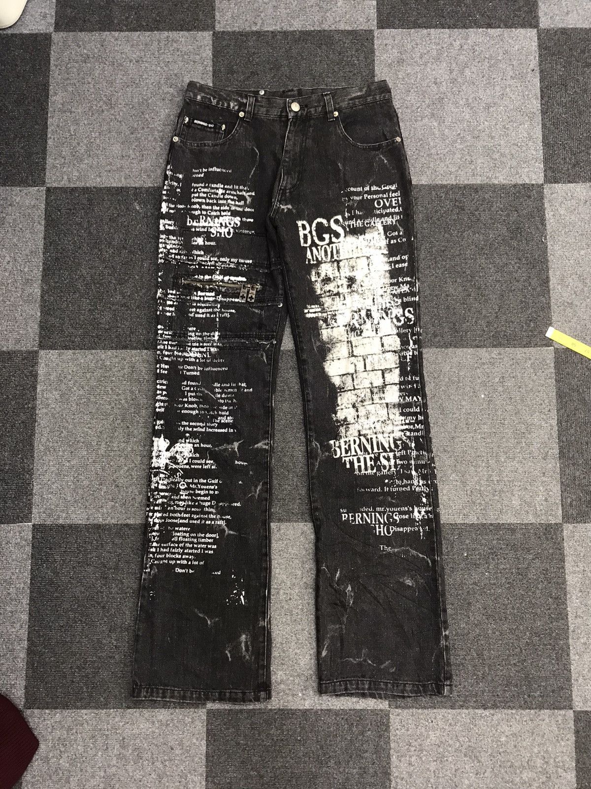 Japanese Brand BERNINGS SHO Poem Junya Style Flare Jeans Size US 29 - 3 Thumbnail