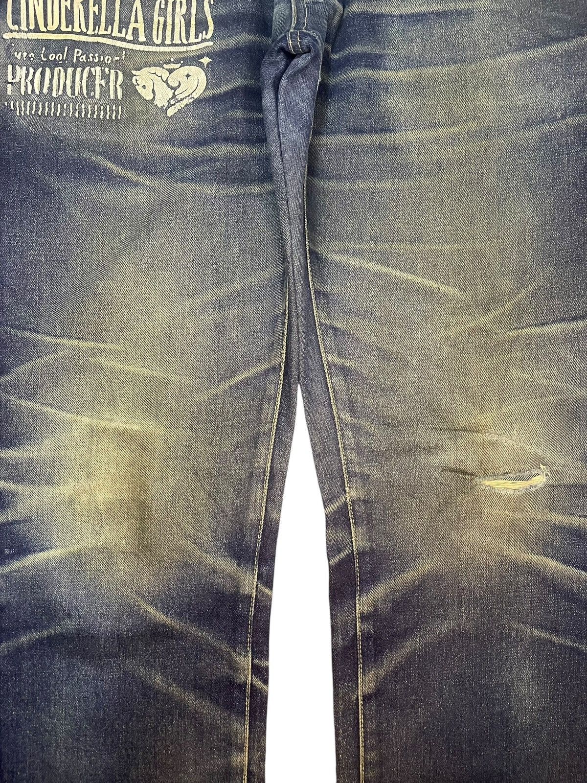 Hook-Ups Vintage Idol Master Love Unicorn Mud Wash Distress Jeans Size 34" / US 12 / IT 48 - 3 Thumbnail