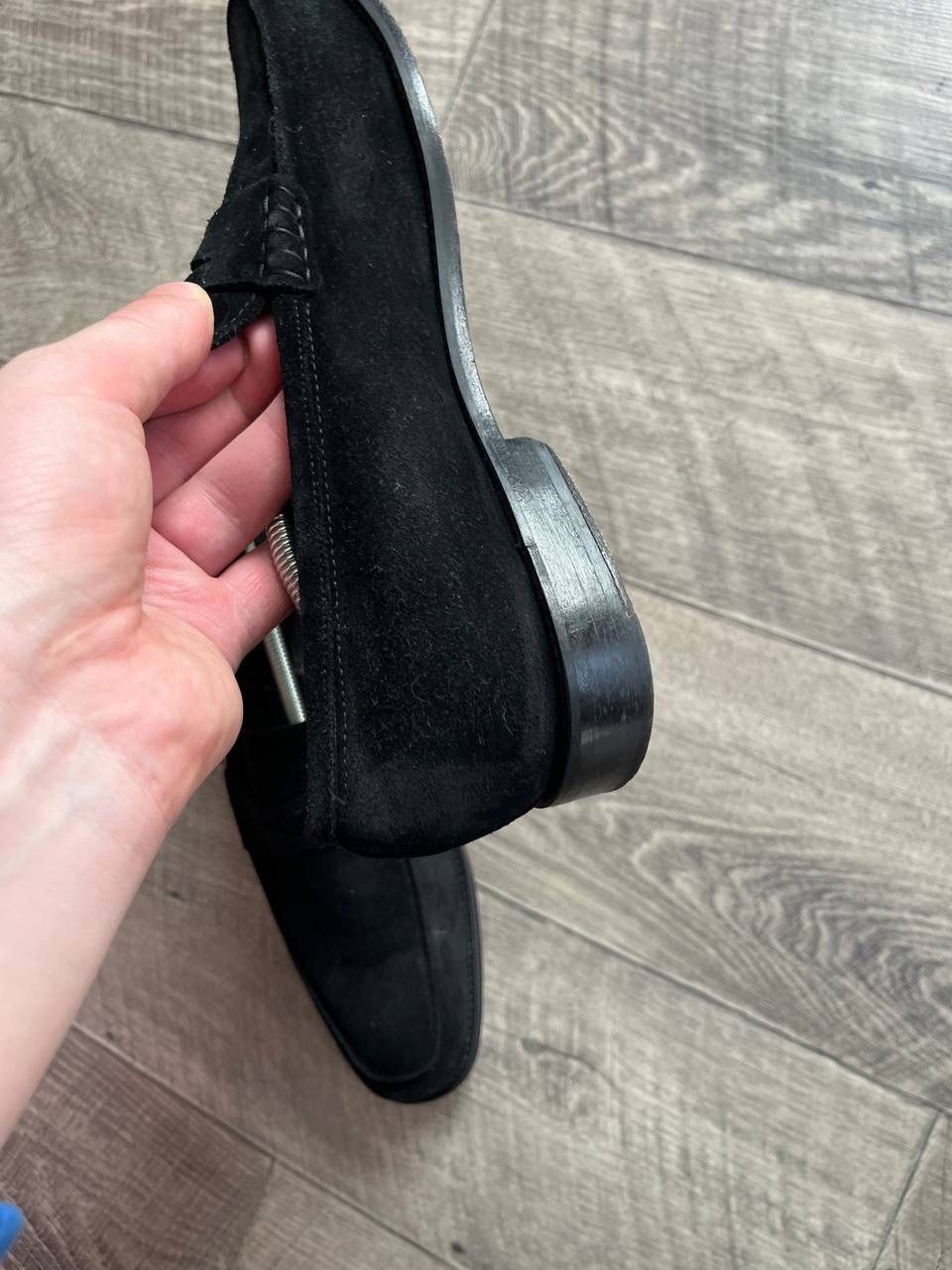 Russell & Bromley Russell & Bromley Black Suede Handmade Penny Strap EU 43 Size US 10 / EU 43 - 9 Thumbnail
