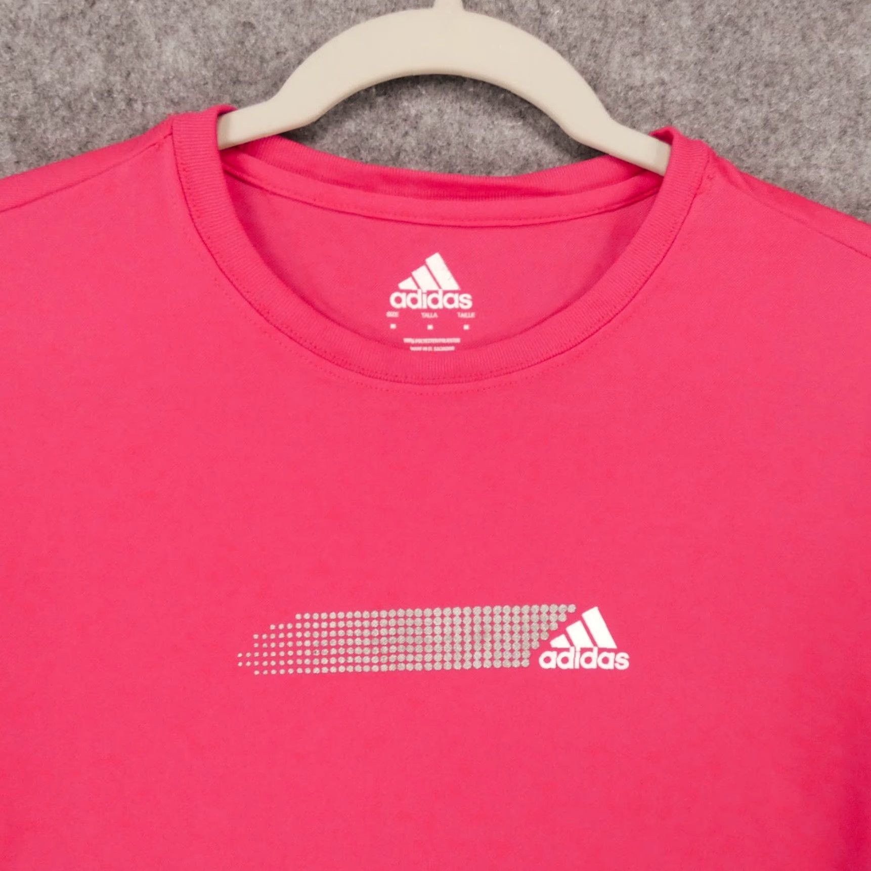 Adidas Adidas Shirt Womens Medium Short Sleeve Pullover Tee Pink Logo Ladies Size M / US 6-8 / IT 42-44 - 2 Thumbnail