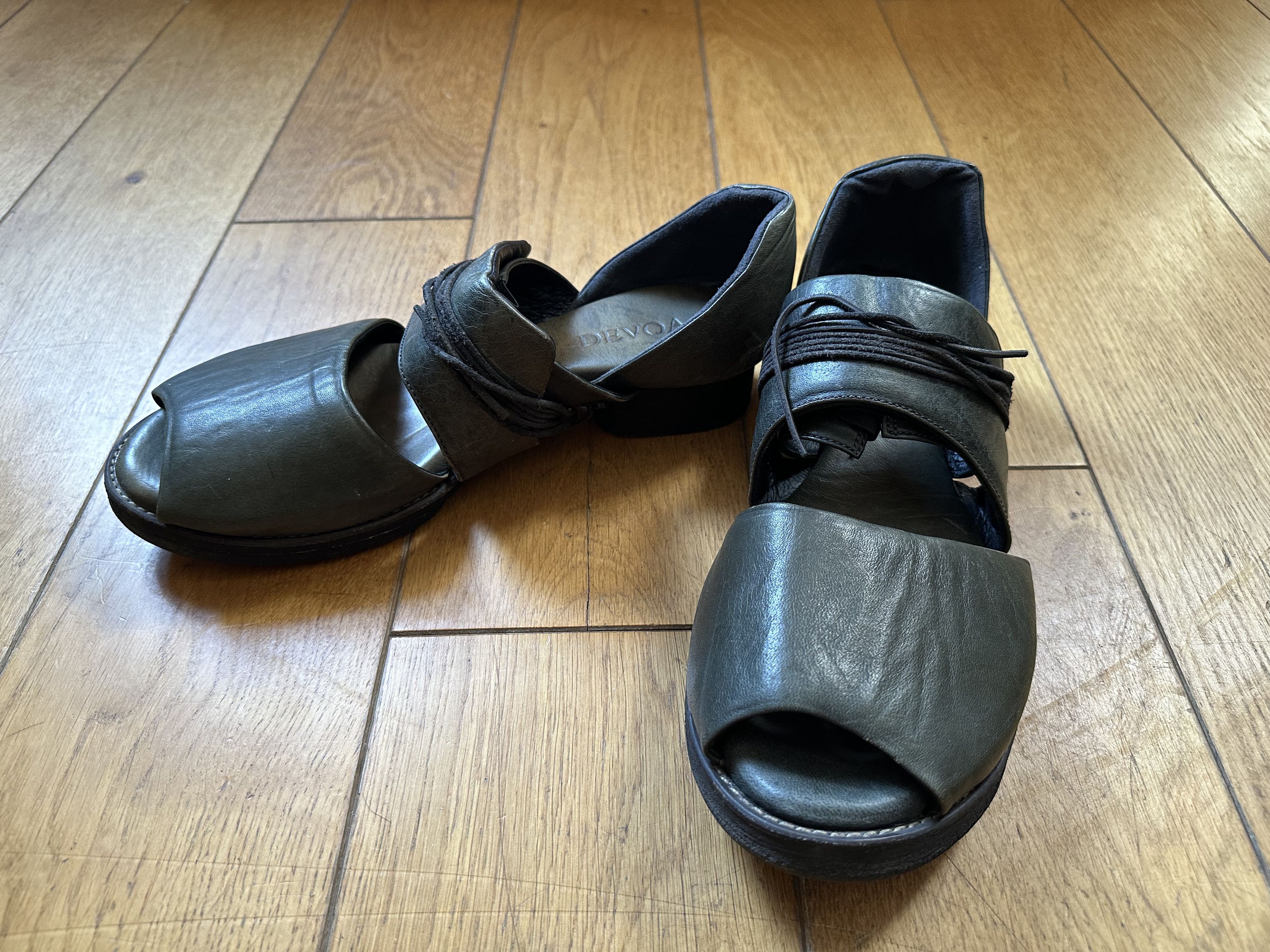 Devoa Guidi Olive Sandals Fits JP 42 Fits US 9-8.5 Size US 9 / EU 42 - 1 Thumbnail