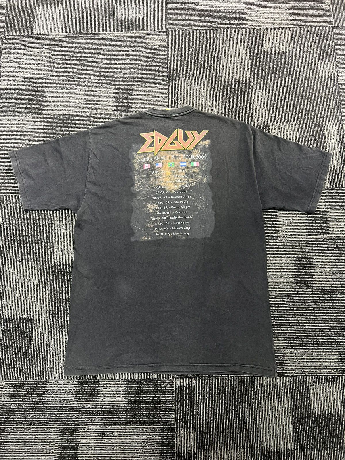 Band Tees (L) Vintage Edguy American Hellfire Tour Metal Band Tees Size US L / EU 52-54 / 3 - 2 Thumbnail