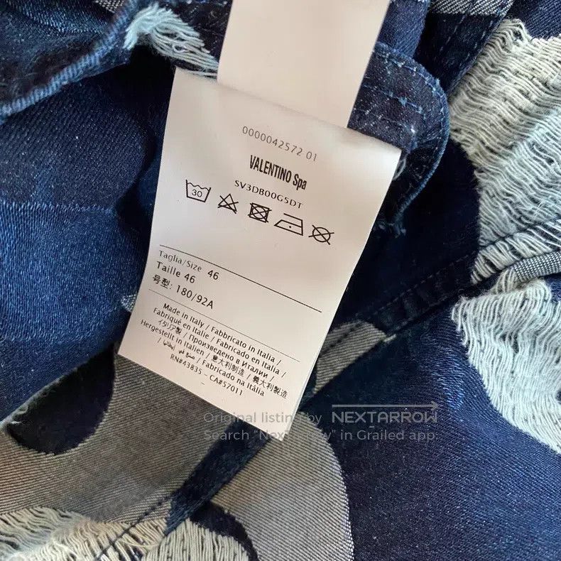 Valentino Valentino Denim jacket embroidered camouflage Size US S / EU 44-46 / 1 - 4 Thumbnail
