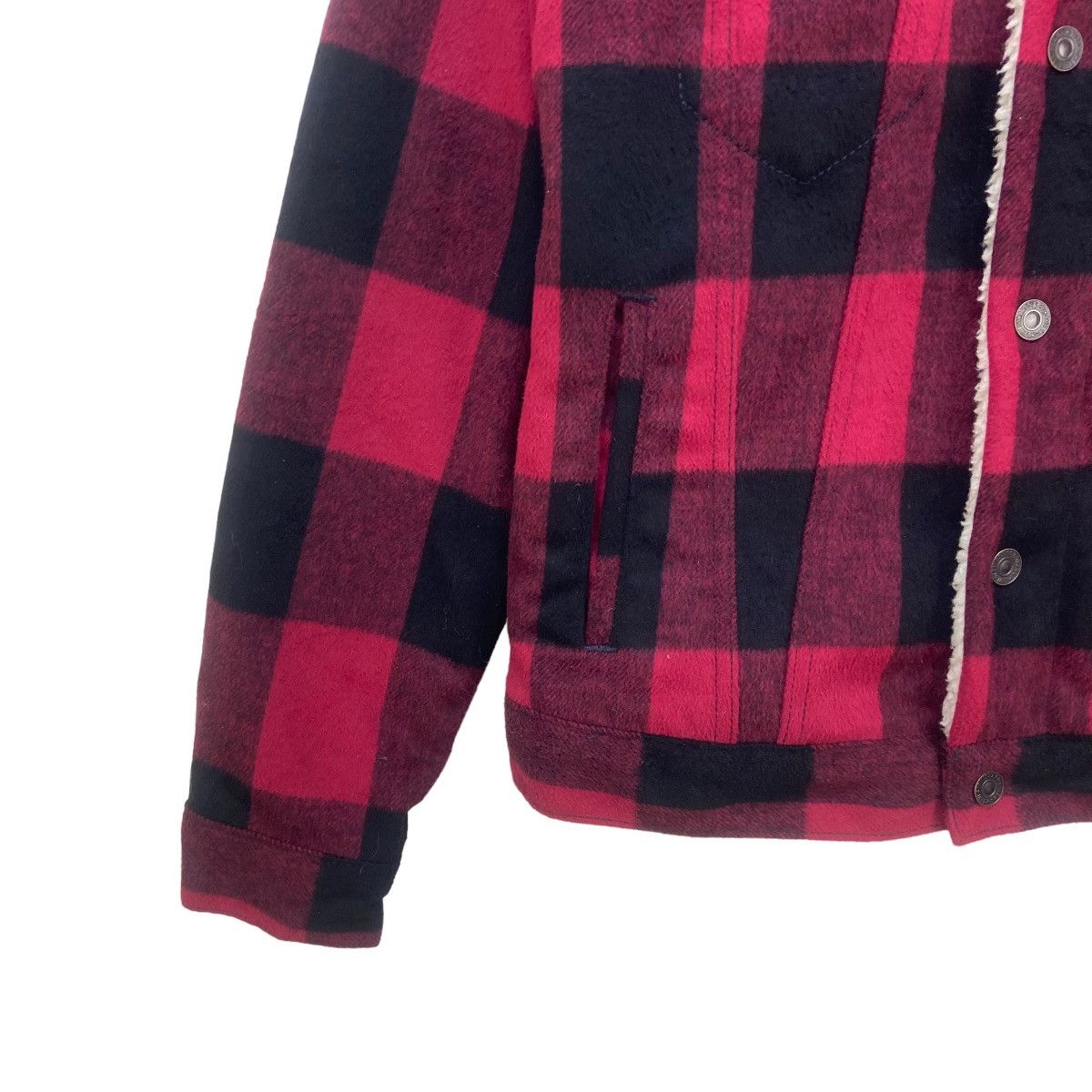 Levi's Levi’s Fleece Sherpa Plaid Tartan Trucker Jacket Size US S / EU 44-46 / 1 - 6 Thumbnail