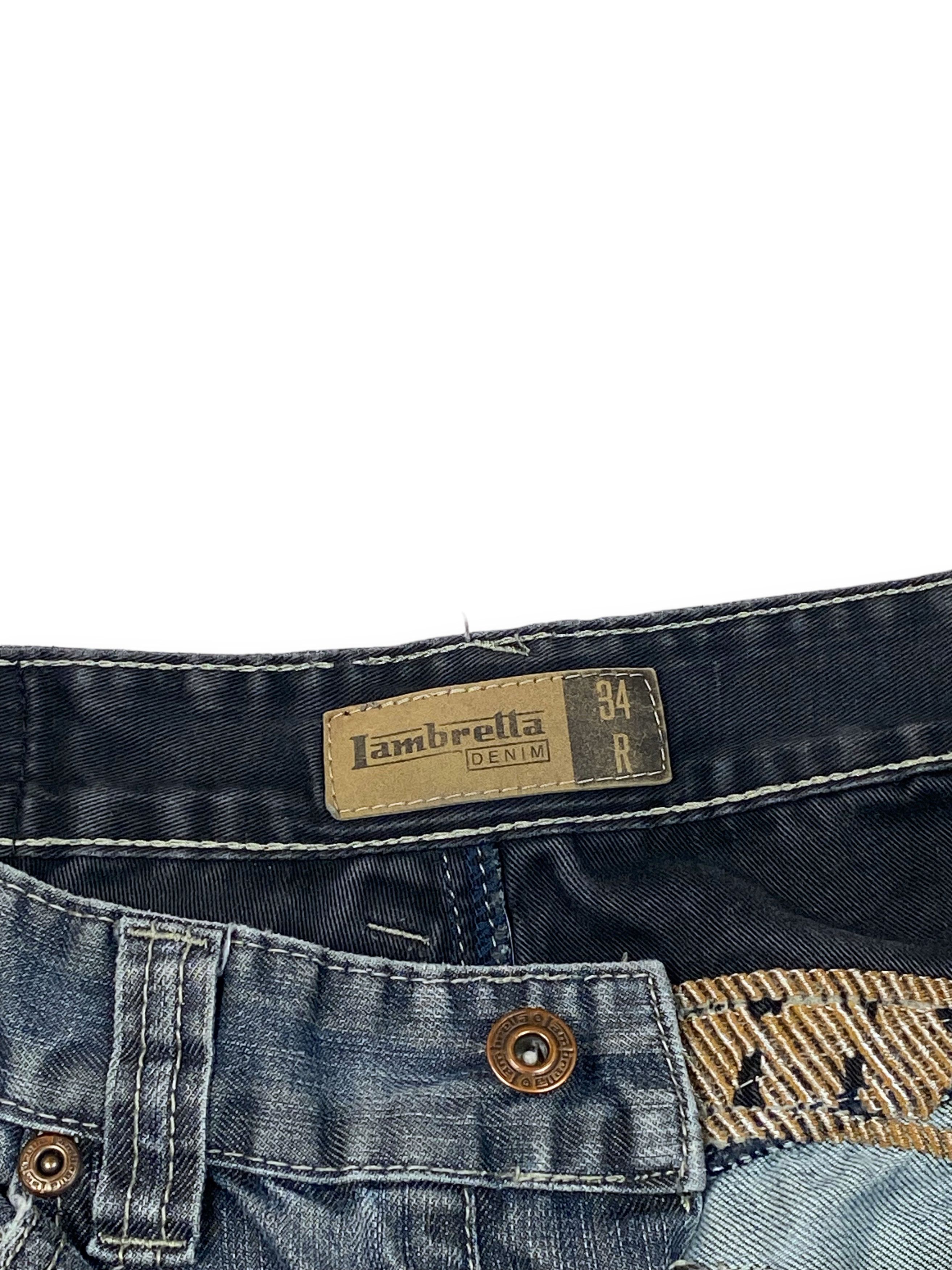 Lambretta Vintage LAMBRETTA Grey Washed Bootcut Distressed Jeans M753 Size US 34 / EU 50 - 12 Thumbnail