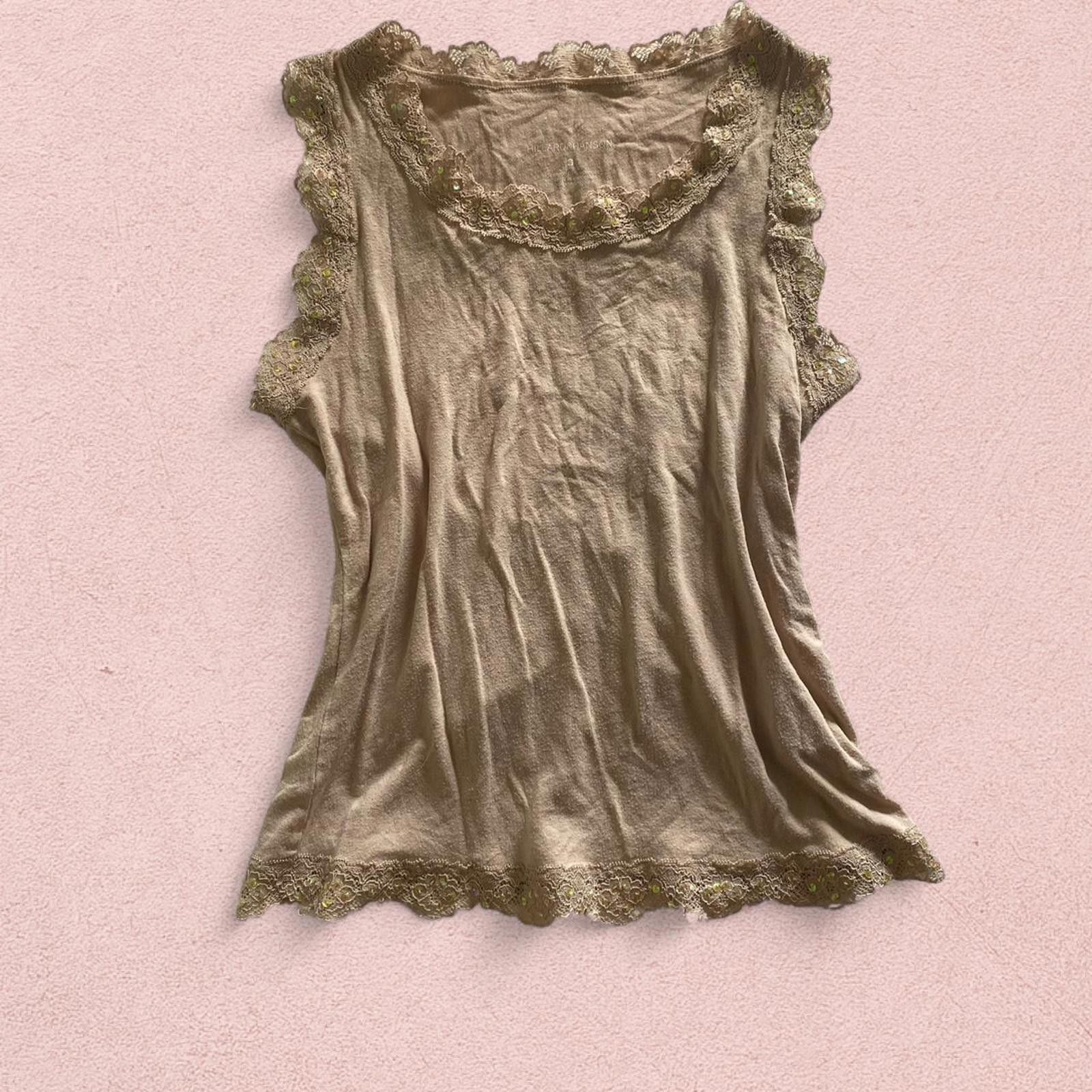 Other Beige lace tank with sequence details Size M / US 6-8 / IT 42-44 - 1 Thumbnail