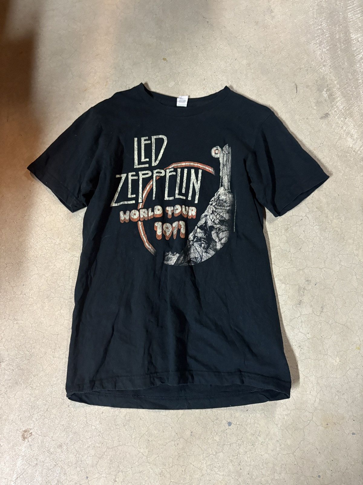 Tultex Vintage 00’s Led Zeppelin Tour Tee T-shirt Faded Black Small Size US S / EU 44-46 / 1 - 1 Thumbnail