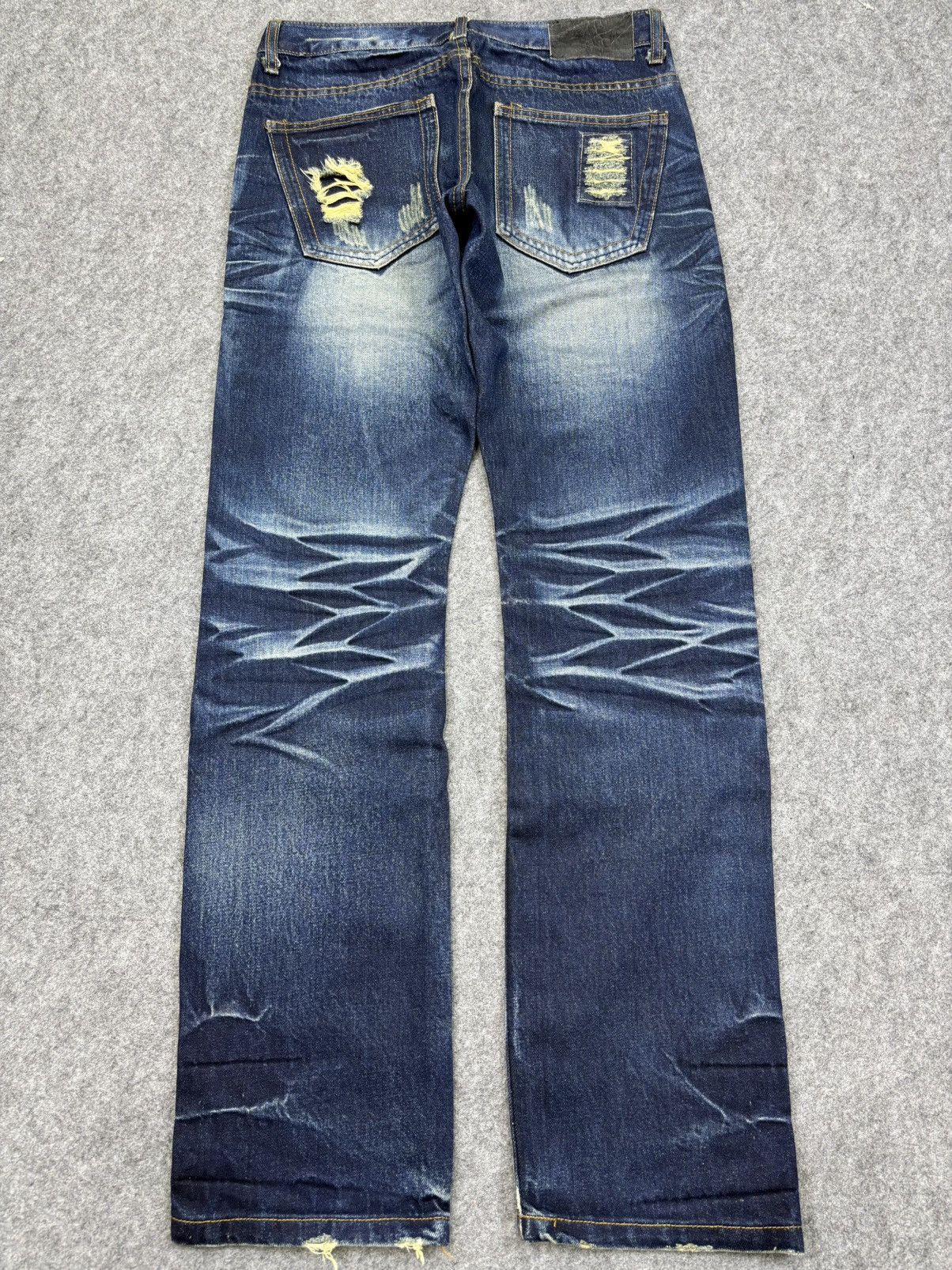 Designer Insane🔥DIVINER Slash Fades Patchwork Distressed Denim F720 Size US 30 / EU 46 - 21 Thumbnail