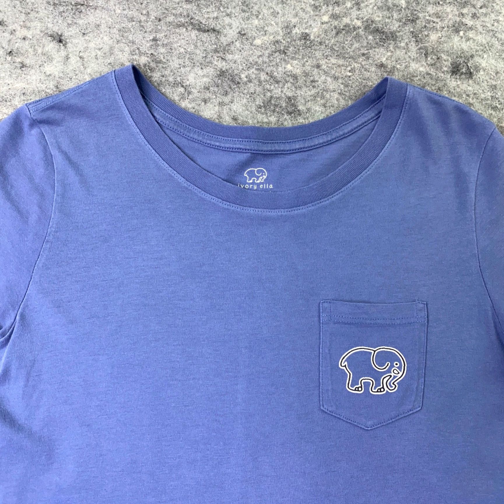Vintage Ivory Ella Womens T-Shirt XS Blue Short Sleeve Round Neck Cotton Jersey Casual Size XS / US 0-2 / IT 36-38 - 3 Thumbnail