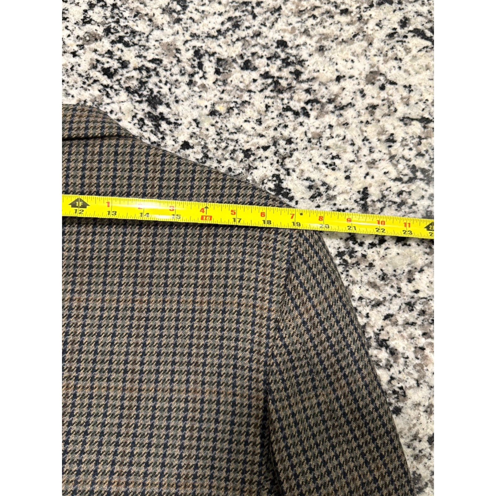 Orvis VINTAGE Orvis Jacket Mens 2-Button Blazer 40L Wool Brown Houndstooth 1990s Long Mens Size 40L - 8 Thumbnail